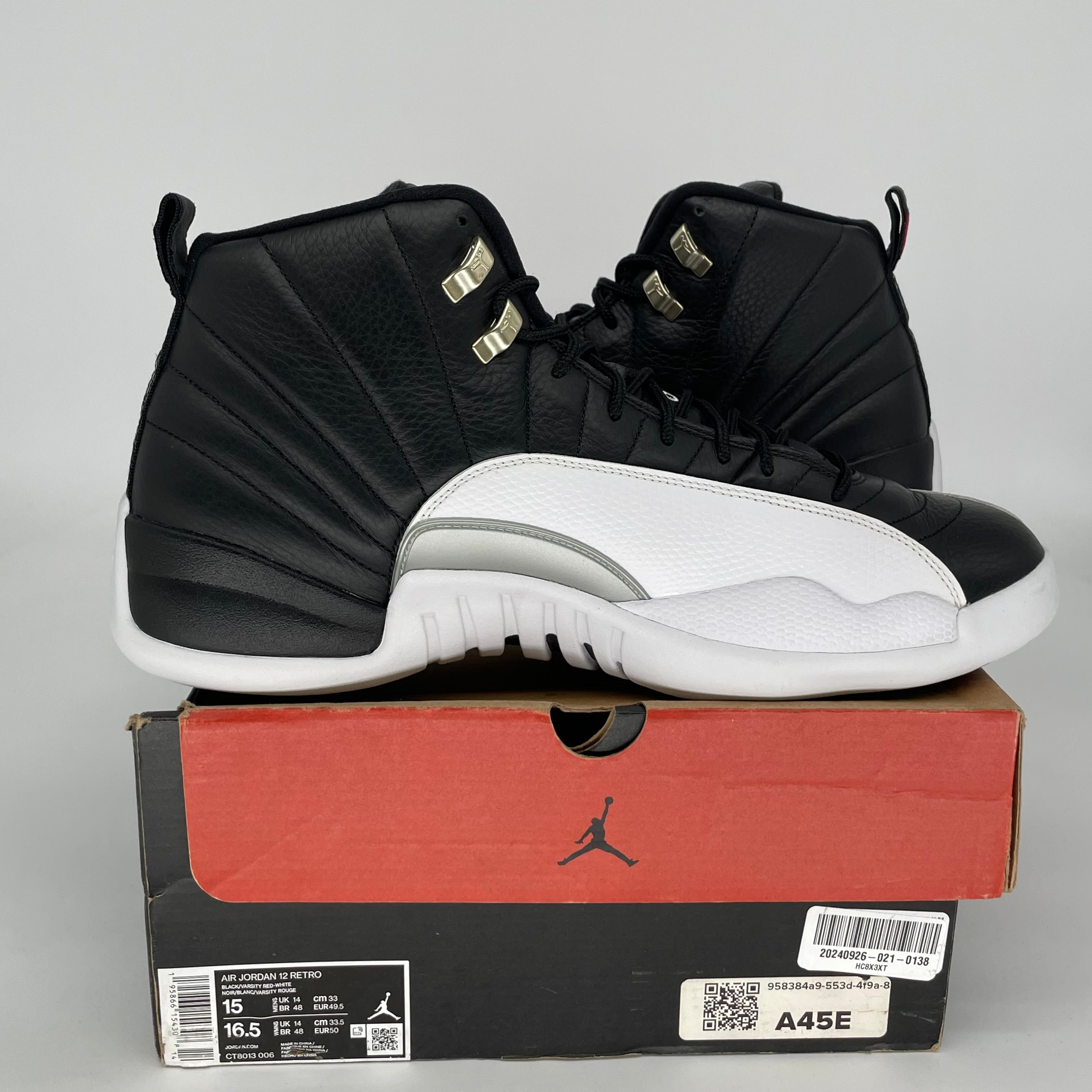 Original Air Jordan 12 Playoffs Basketball Shoes - Men's Size 15 (CT8013-006) - Retro Sneakers for Basketball, Streetwear & Sneaker Collectors
