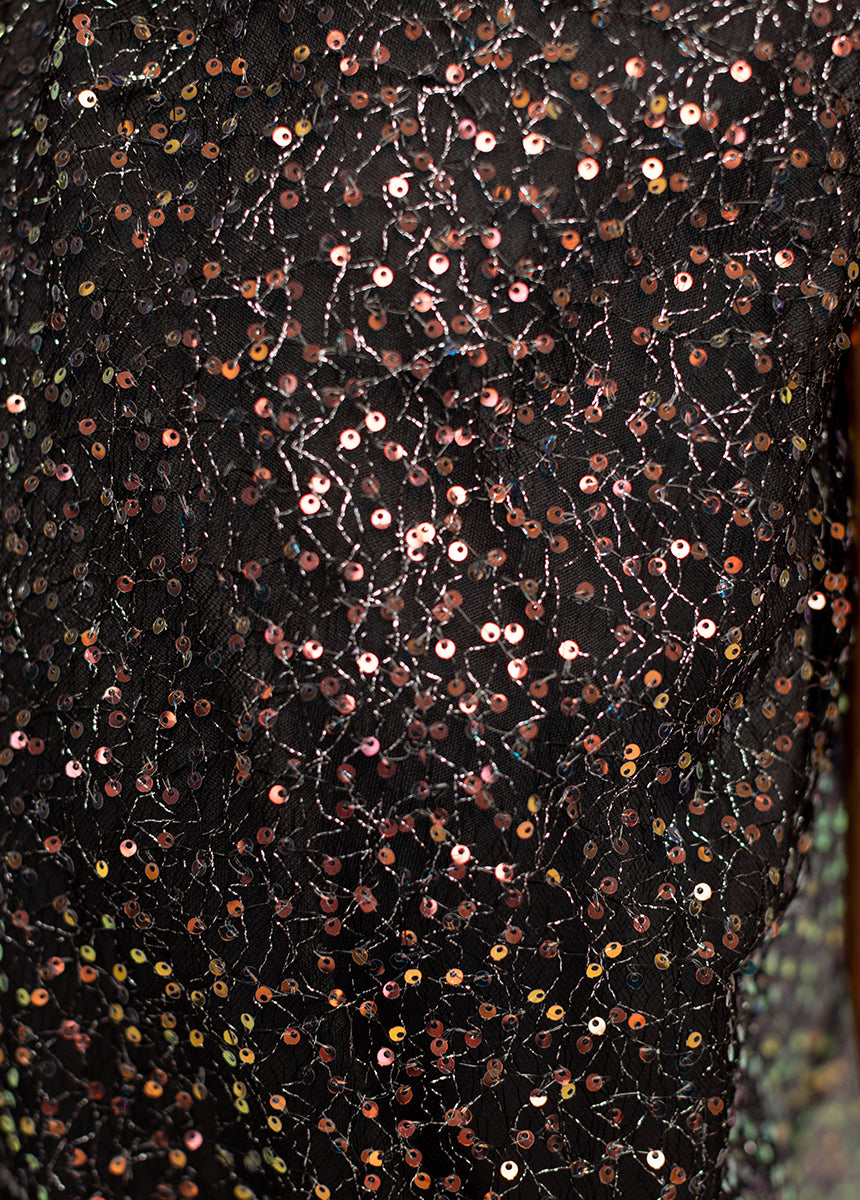 Ansel Black Sequin Dress for Women - Elegant Evening Gown for Parties, Prom, Cocktail Events & Special Occasions