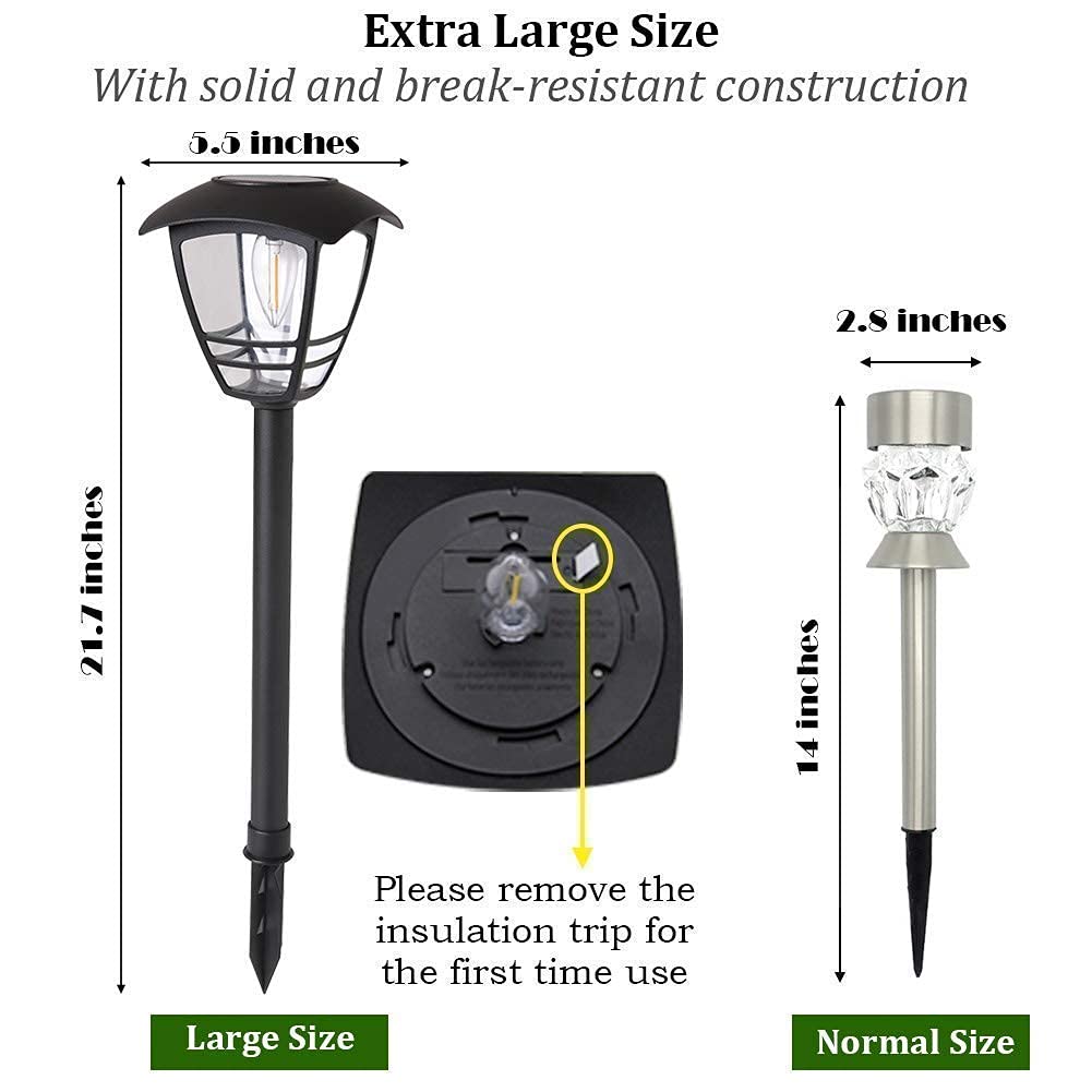 MAGGIFT 12 Pack Solar Powered Outdoor Pathway Lights - Waterproof LED Garden Lights for Walkway, Driveway, Yard & Landscape Decoration (Warm White, 10 Lumen) | Energy Efficient Solar Lights for Home & Garden Use at Night