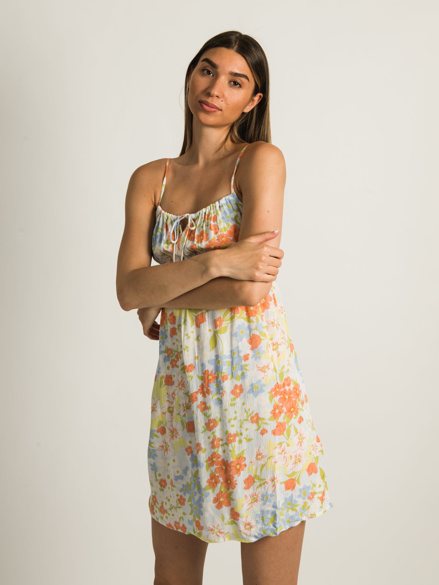 BILLABONG FEELIN BLUE MINI SLIP DRESS - Women's Summer Beach Cover Up Dress for Pool Party & Vacation