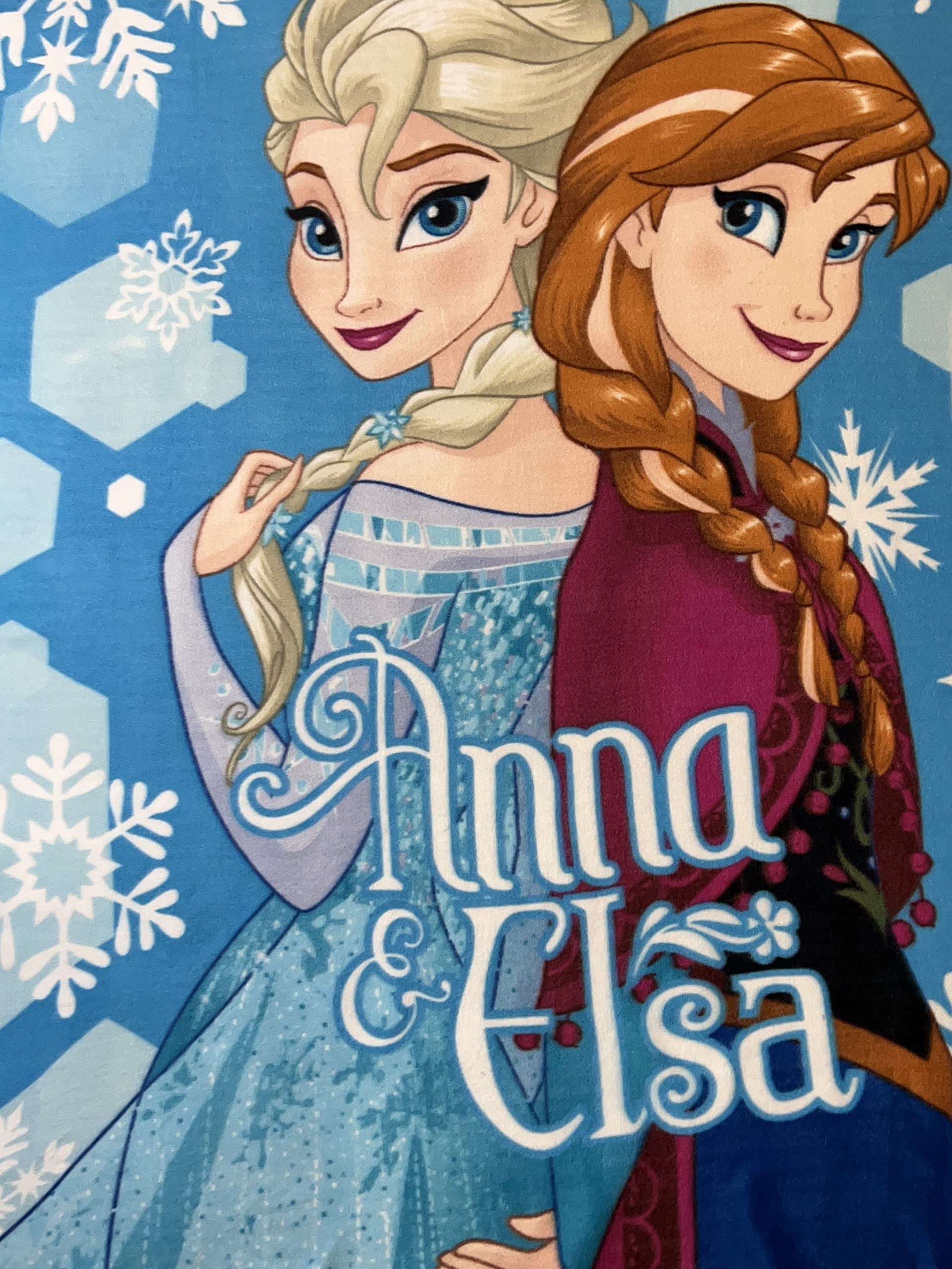 Disney Frozen Princess Anna Elsa & Olaf Snowflakes Castle Fleece Throw Blanket - Soft Cozy Bed Couch Blanket for Kids Adults Winter Gift