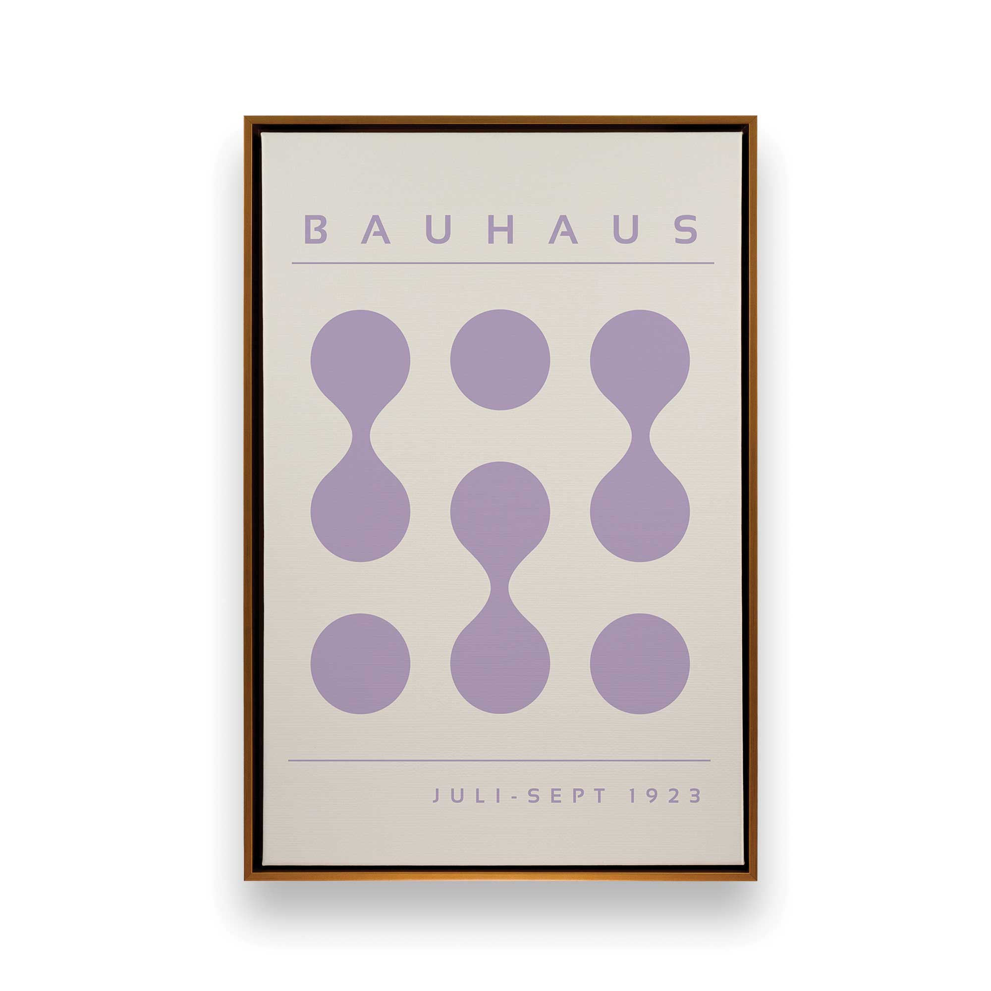 Bauhaus Flow and Composition in Purple I - Set of 2 Canvas Prints for Modern Home & Office Wall Decor | Abstract Artwork for Living Room, Bedroom or Workspace