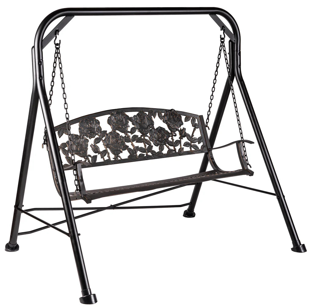 Outdoor Rose Swing - Elegant Garden Hanging Chair for Relaxation | Perfect for Backyard, Patio, and Porch Decor