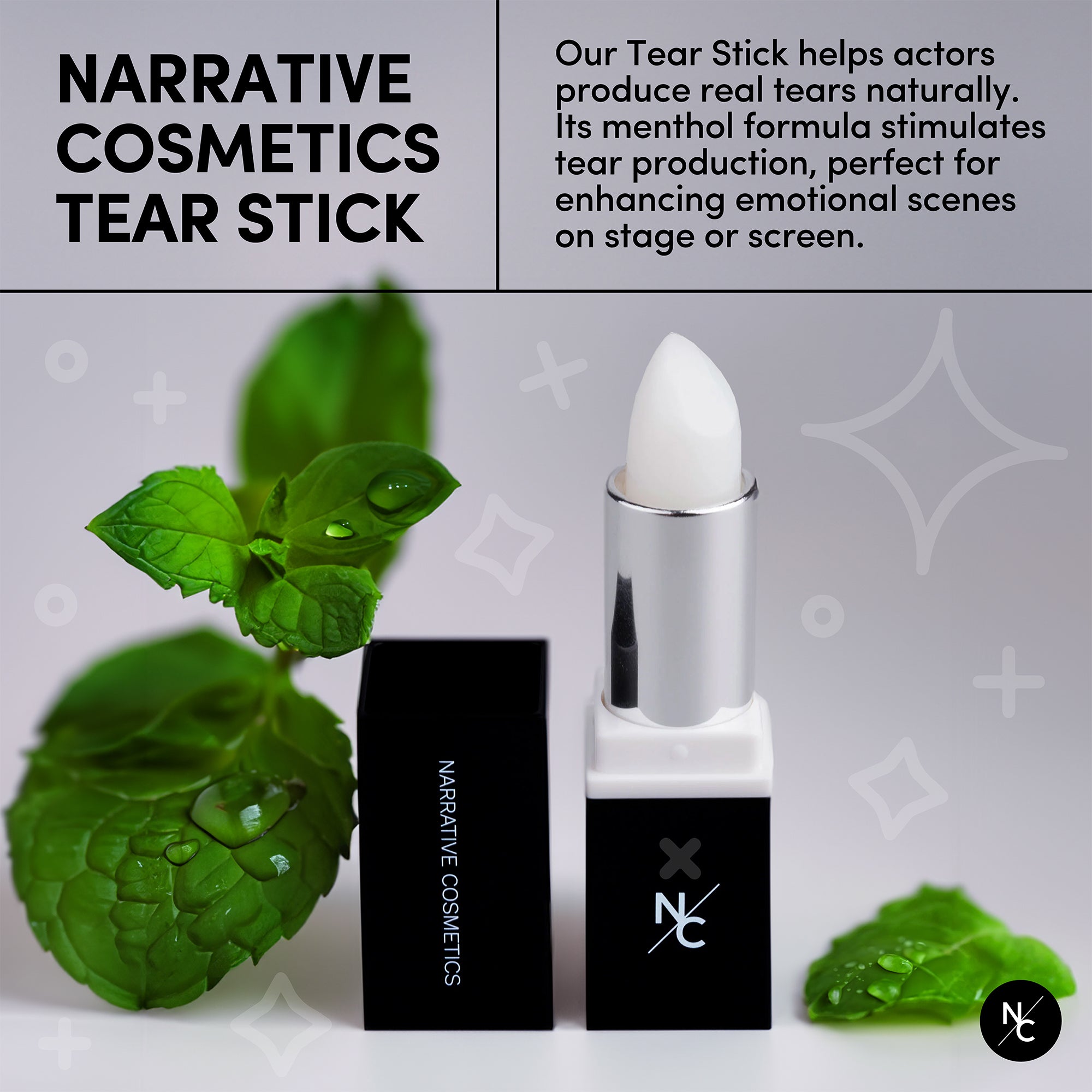 Menthol Infused Wax Tear Stick - Natural Tear Inducer for Actors & Performers - Perfect for Theater, Film, and Emotional Scenes