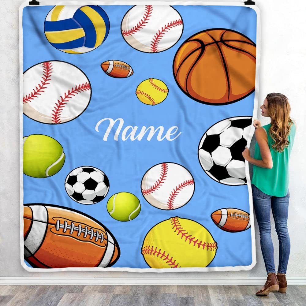 Personalized Name Custom Baby Blanket - Soft Fleece Nursery Blanket for Boys & Girls (30