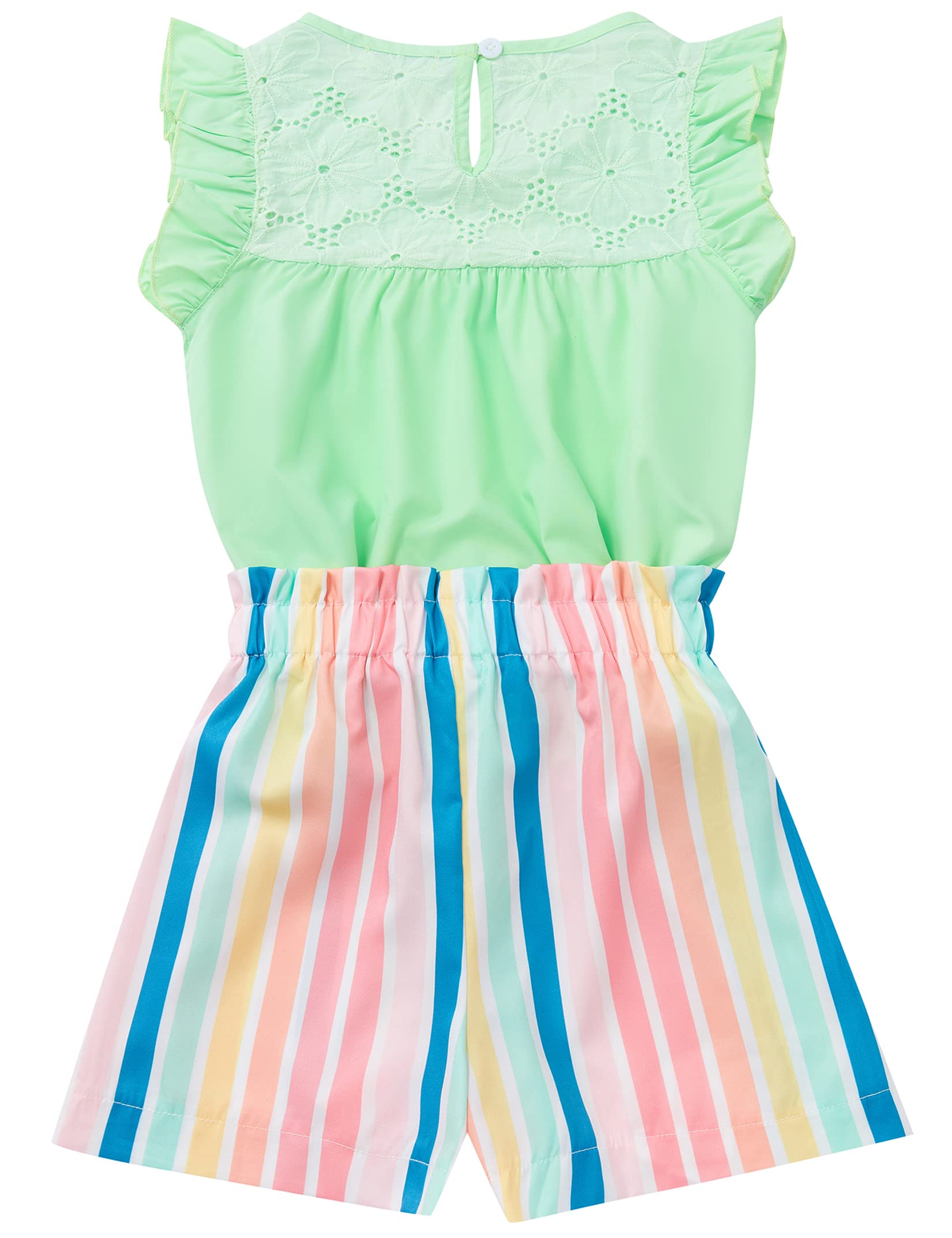 Girls' Summer 2-Piece Outfit Set - Cute T-Shirt & Shorts Combo for Kids | Playtime, Beach & Outdoor Activities