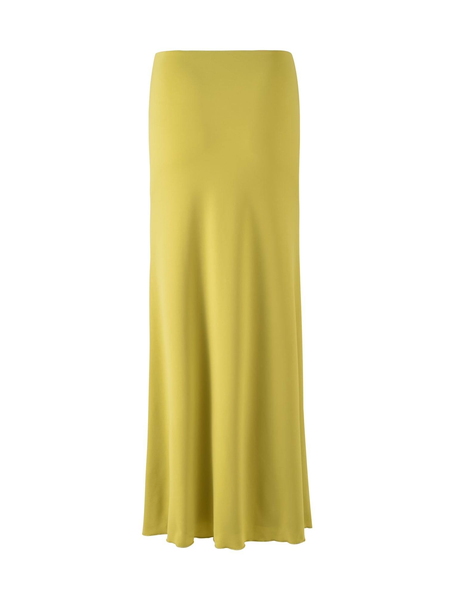MIST SKIRT - Olive Green & Chartreuse Women's A-Line Skirt for Casual Wear, Office & Spring Outfits | Lightweight Flowy Midi Skirt