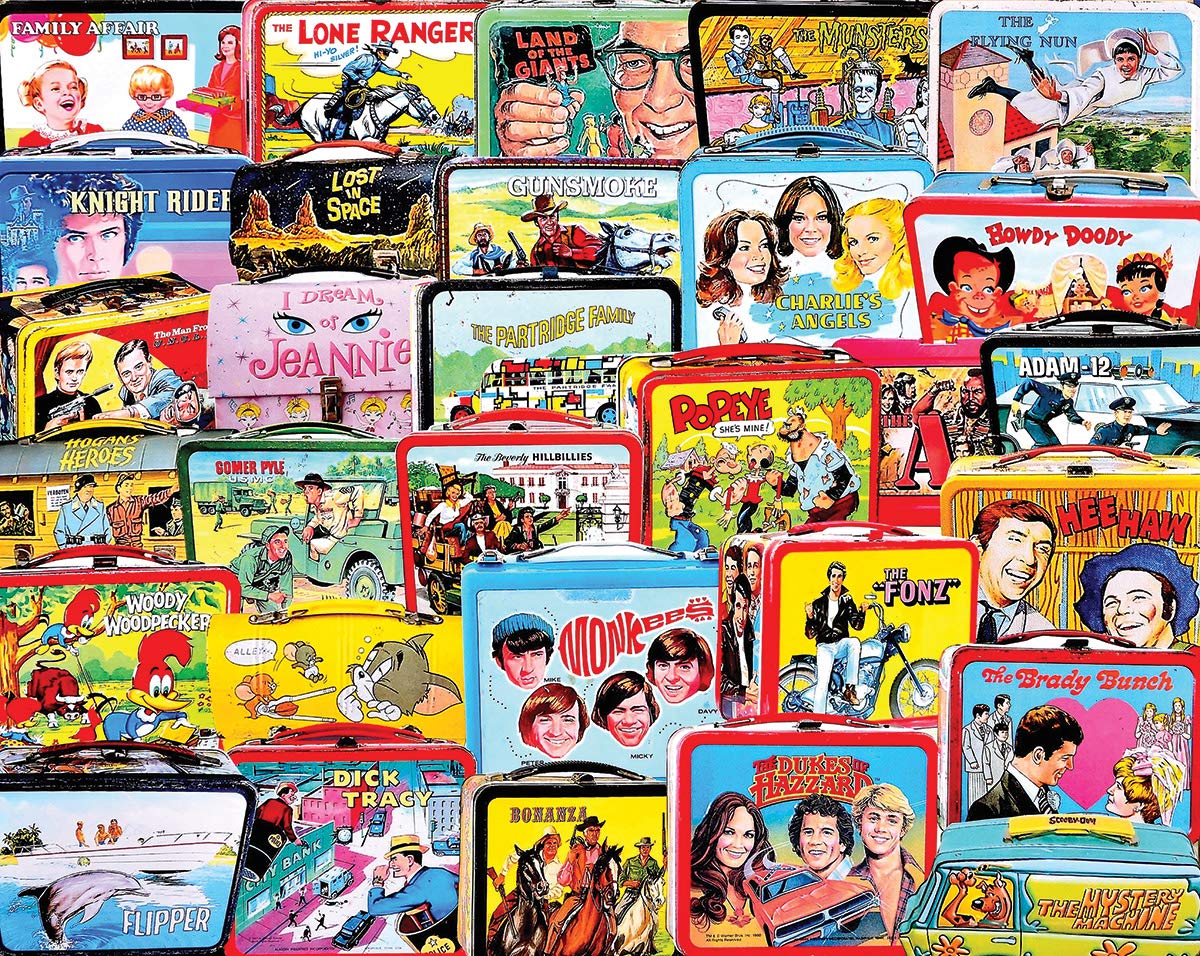 White Mountain TV Lunch Boxes - 1000 Piece Jigsaw Puzzle for Adults, Vintage Collectible Puzzle, Fun Family Game Night Activity, Perfect Gift for Puzzle Lovers & Nostalgia Fans