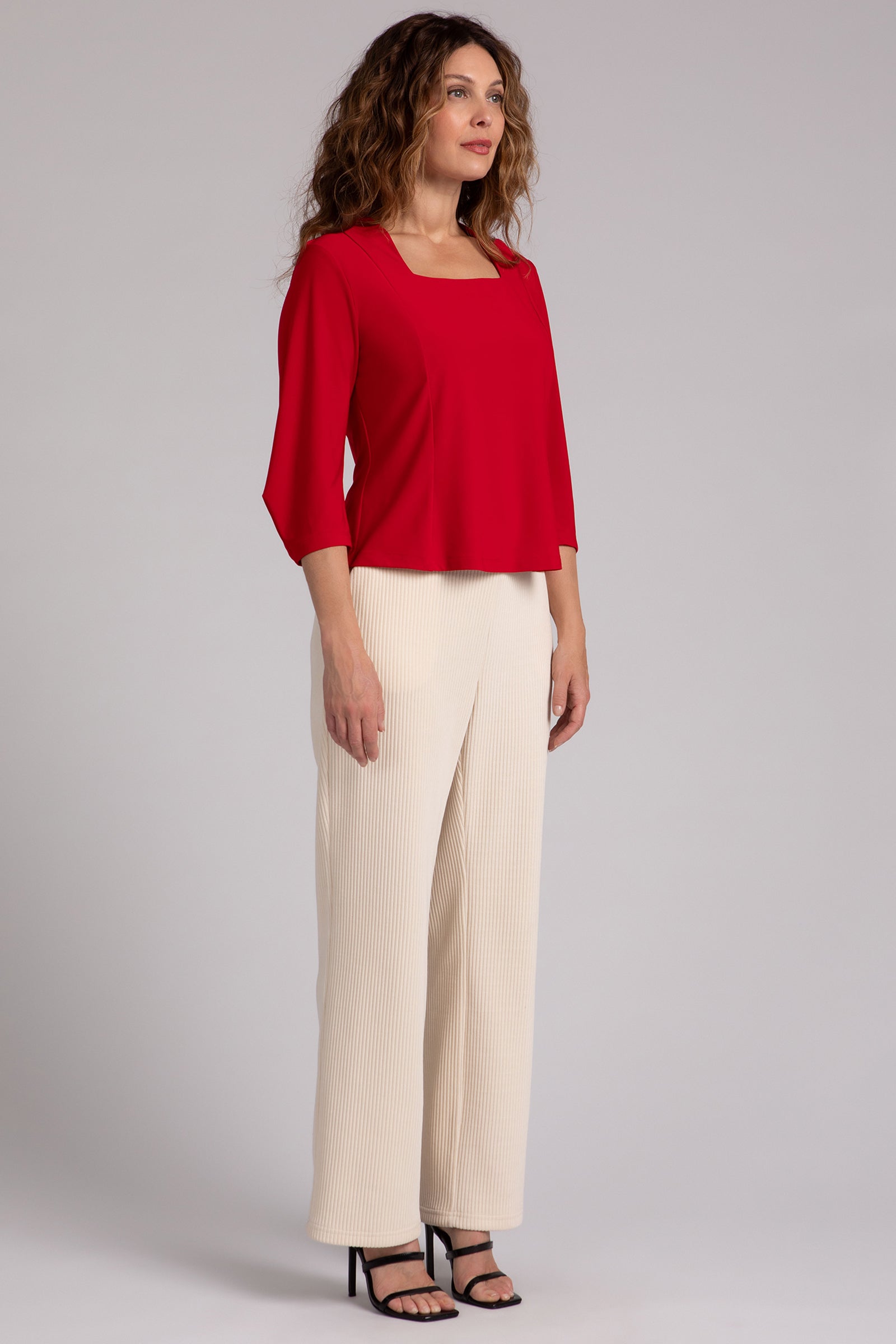 Fit N Flare Lantern Top | Poppy Print Women's Blouse - Perfect for Casual Outings, Date Nights & Summer Vacations