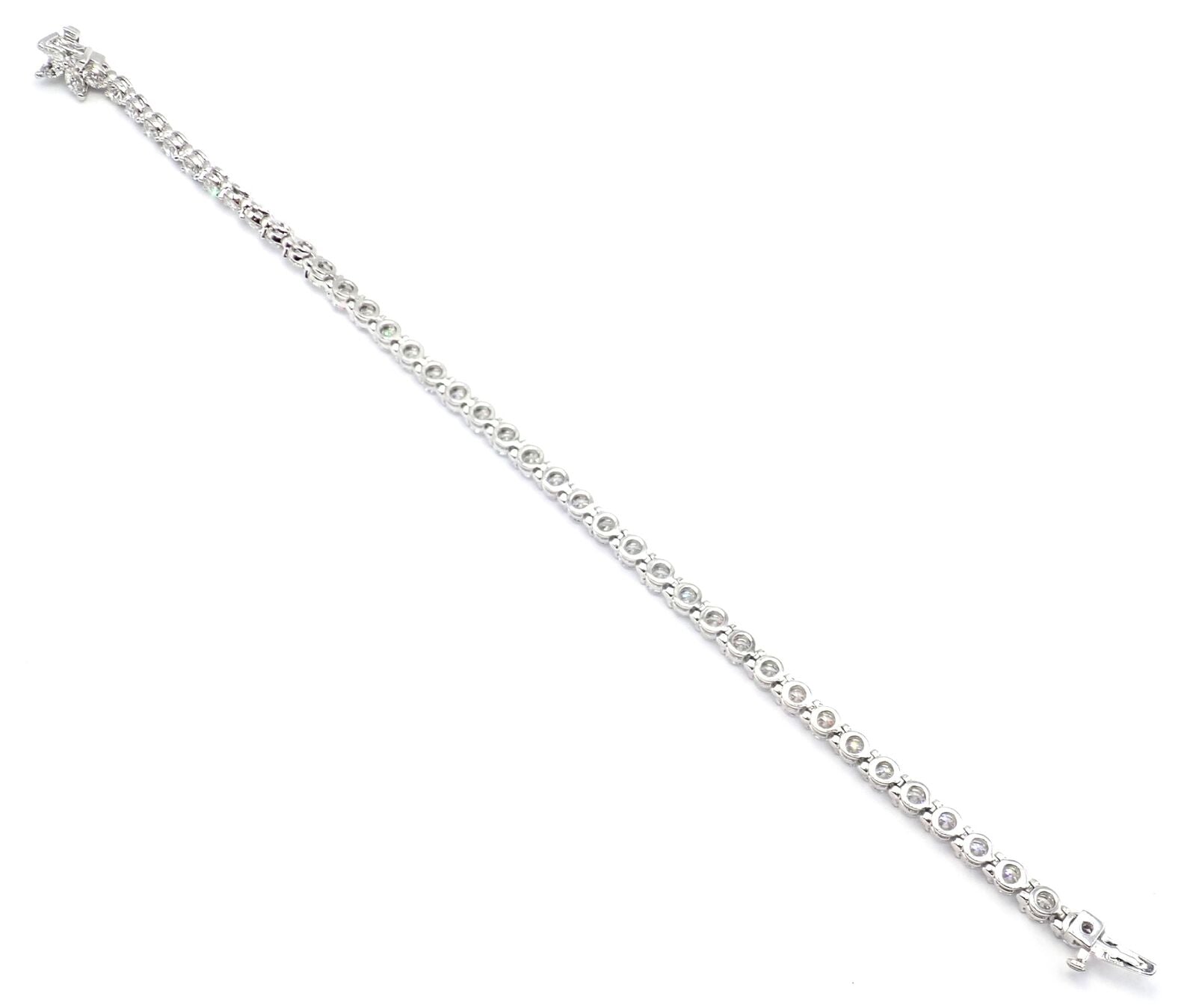 Authentic Tiffany & Co Victoria Platinum 6.5 Carat Diamond Tennis Bracelet - Luxury Jewelry for Women, Elegant Gift for Anniversary, Wedding & Special Occasions