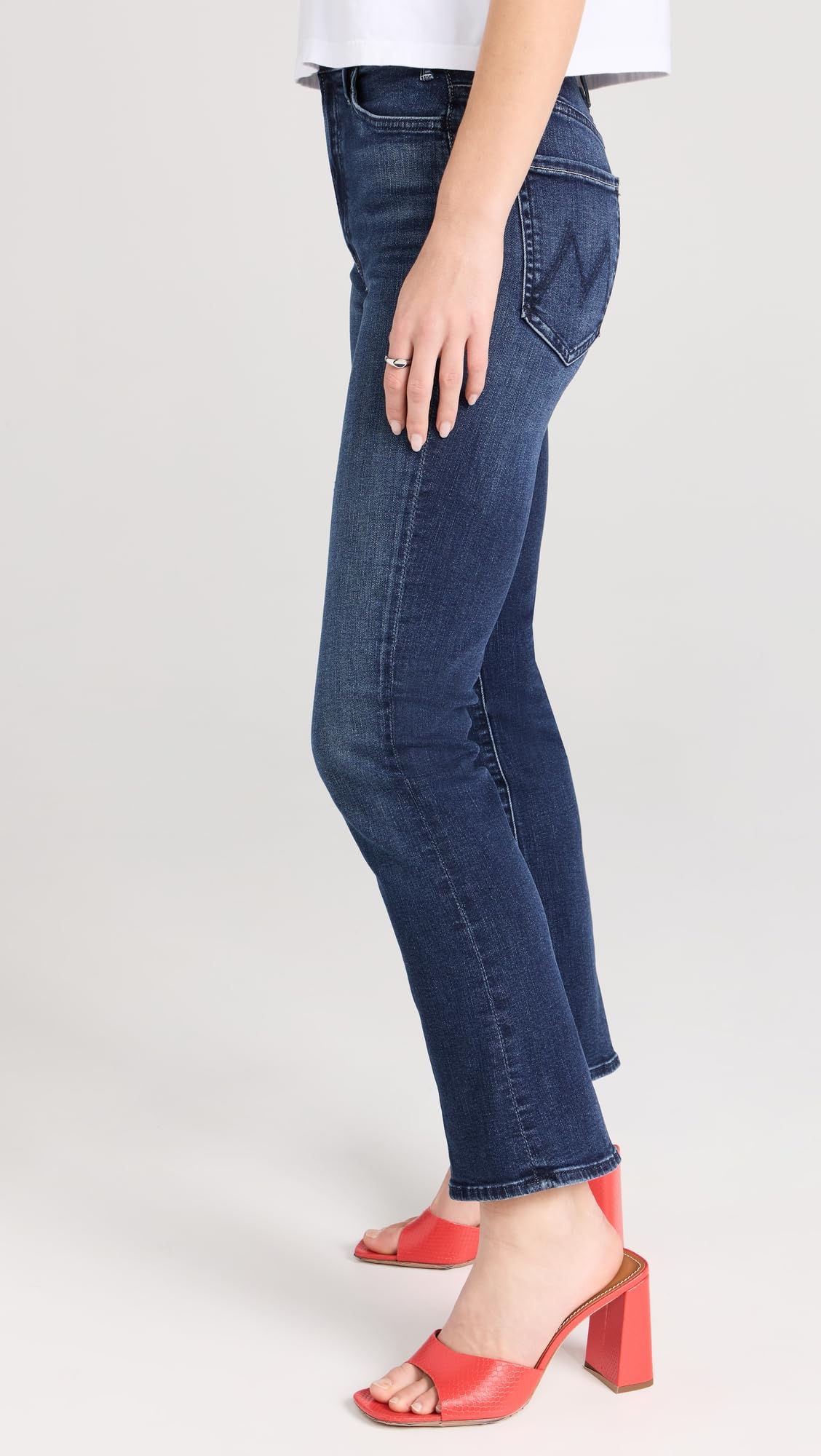 MOTHER Women's The Hustler Ankle Fray Jeans - Distressed Denim for Casual Outfits & Street Style Fashion | Perfect for Everyday Wear, Date Nights & Weekend Looks