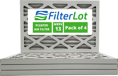 20x22x1 MERV 13 Pleated Air Filters (4-Pack) - High Efficiency HVAC Furnace & AC Filters for Home, Office & Commercial Use - Traps Dust, Pollen & Allergens