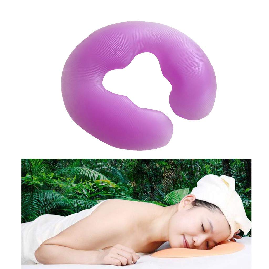 2 Pack Silicone Face Cradle Pillow - Spa Headrest Massage Cushion for Salon, Facial, Massage Therapy - Ergonomic Support for Comfortable Relaxation