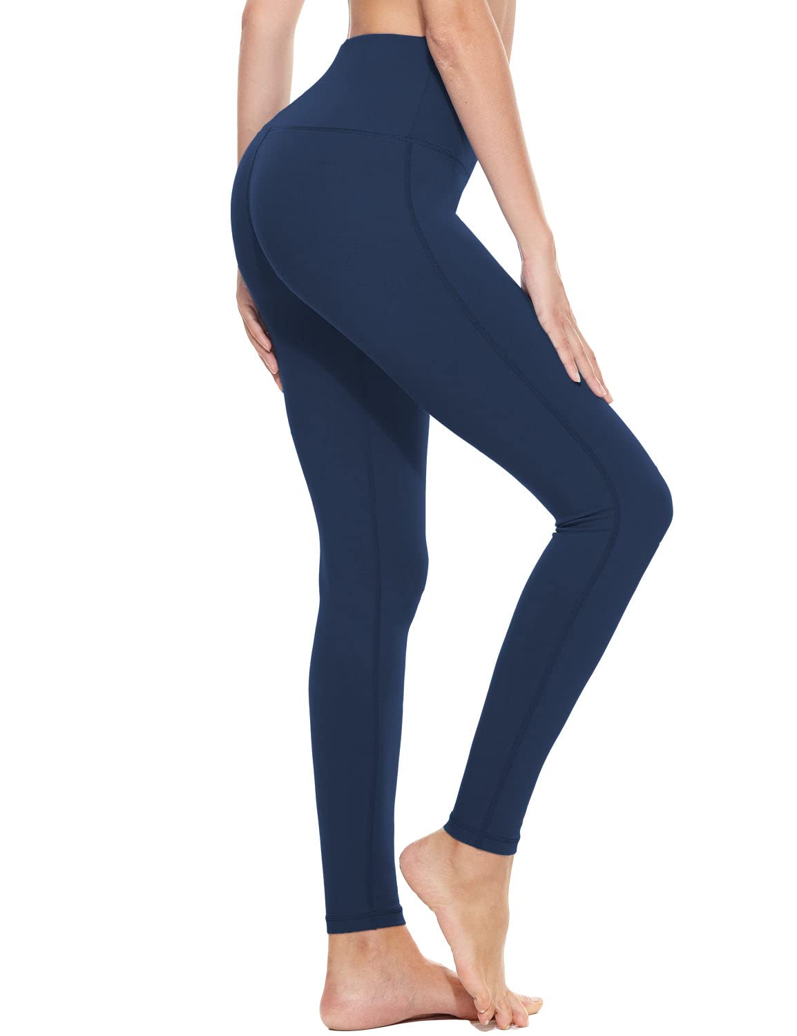 BALEAF Women's High Waisted Yoga Pants with Pockets - Tummy Control Workout Leggings, Squat Proof Capris for Running, Gym & Lounge Wear