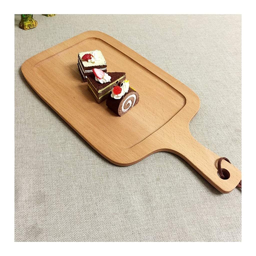 **Bamboo Pizza Tray with Handle - 19.7