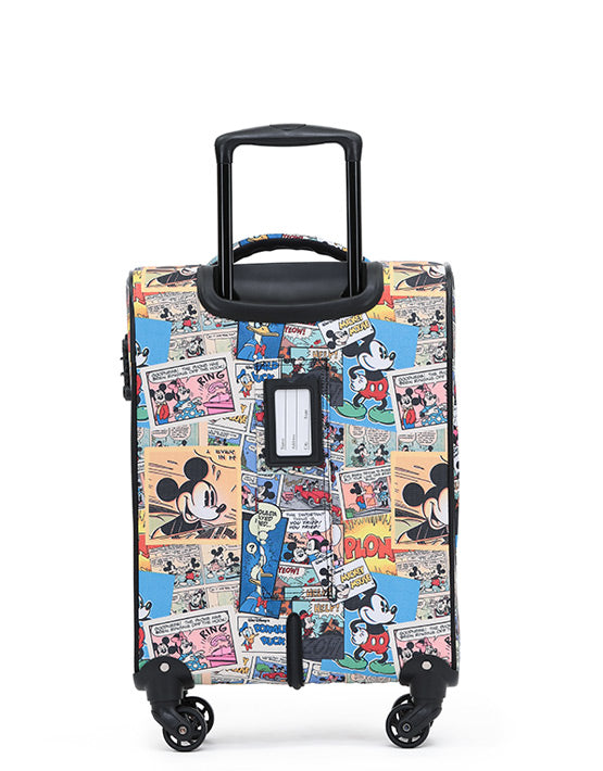 Disney Comic DIS022 20-Inch 4-Wheel Small Soft Suitcase - Perfect for Kids Travel, School Trips & Weekend Getaways
