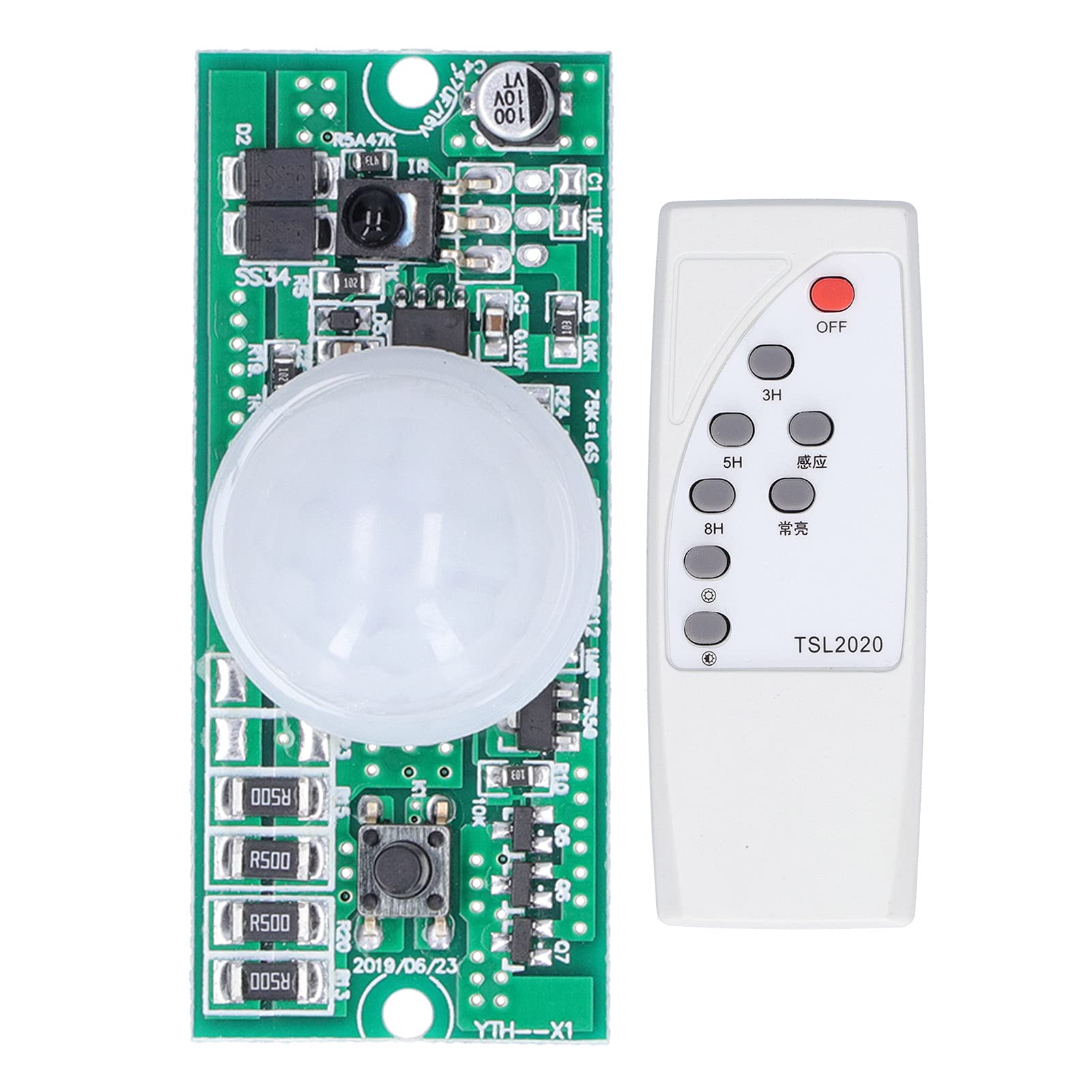 Remote Solar Charge Controller Board with Human Body Induction - 3.2V/3.7V DIY Street Light Module for Garden & Pathway Lighting | Solar-Powered Outdoor Security & Decorative Lighting Solution
