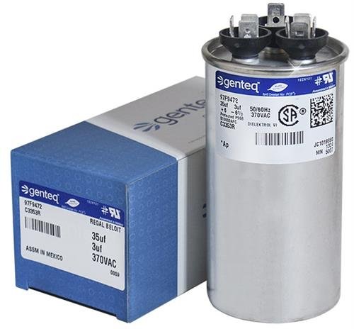 Comfort Maker 35+3 uf MFD 370VAC Round Dual Run Capacitor Replacement - Perfect for AC Units, HVAC Systems & Air Conditioner Repair