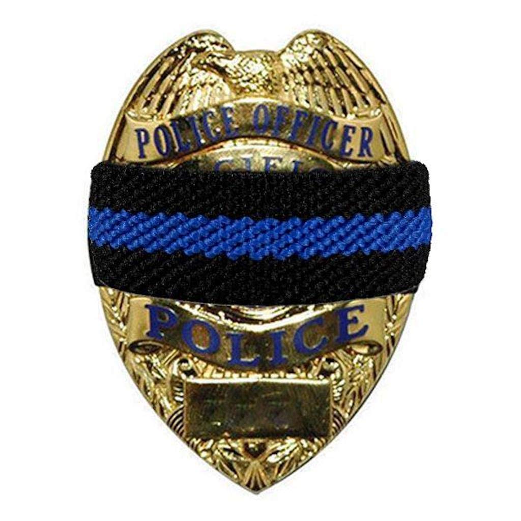 Thin Blue Line Mourning Band - Memorial Wristband for Fallen Officers - Show Support for Law Enforcement (1 Pack) - Perfect for Police Funerals, Memorials & Community Events