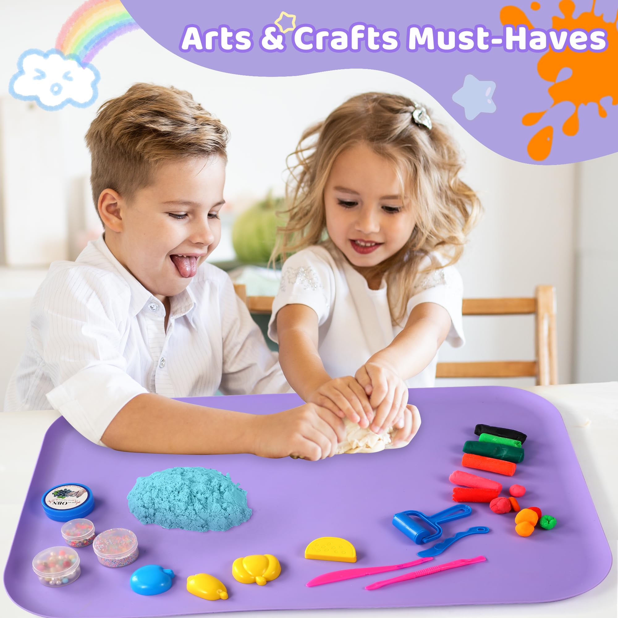 Non-Toxic Silicone Art Mats for Kids - 24