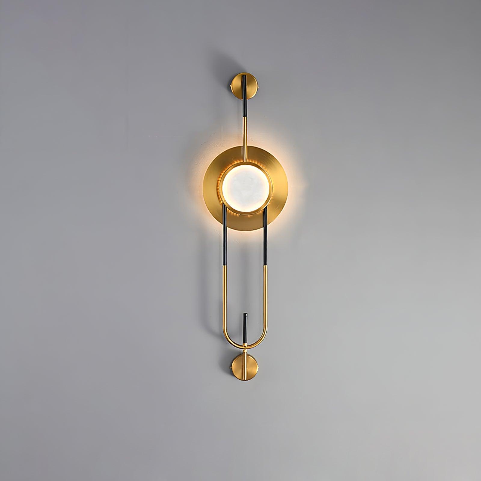 Modern Circular Marble Wall Light - Sleek LED Sconce for Living Room, Bedroom & Hallway - Dimmable Ambient Lighting for Home Decor