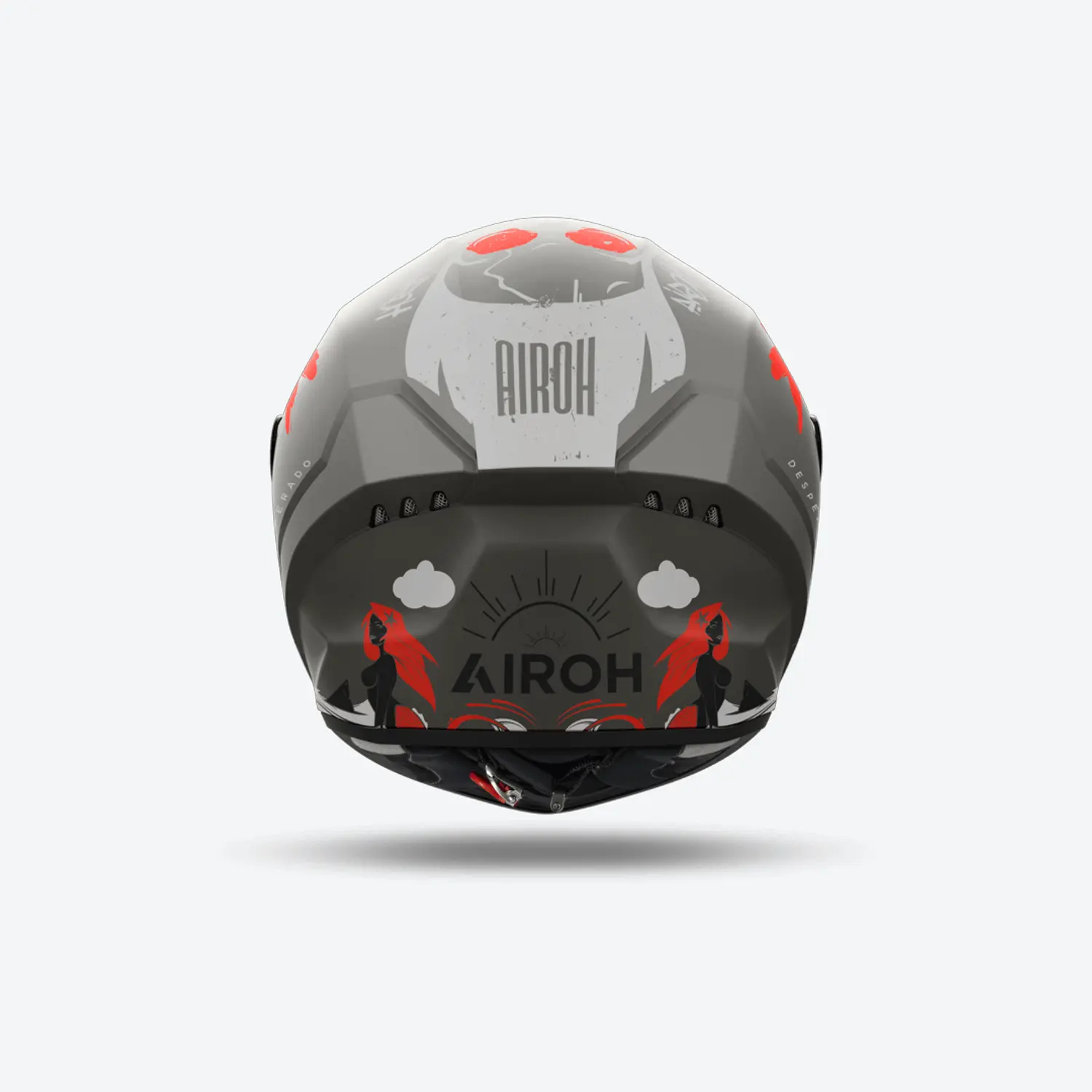Airoh Connor Desperado Matt Orange Motorcycle Helmet - DOT Certified Off-Road & Adventure Riding Gear for Men - Perfect for Dirt Biking, Trail Riding & Motocross Racing