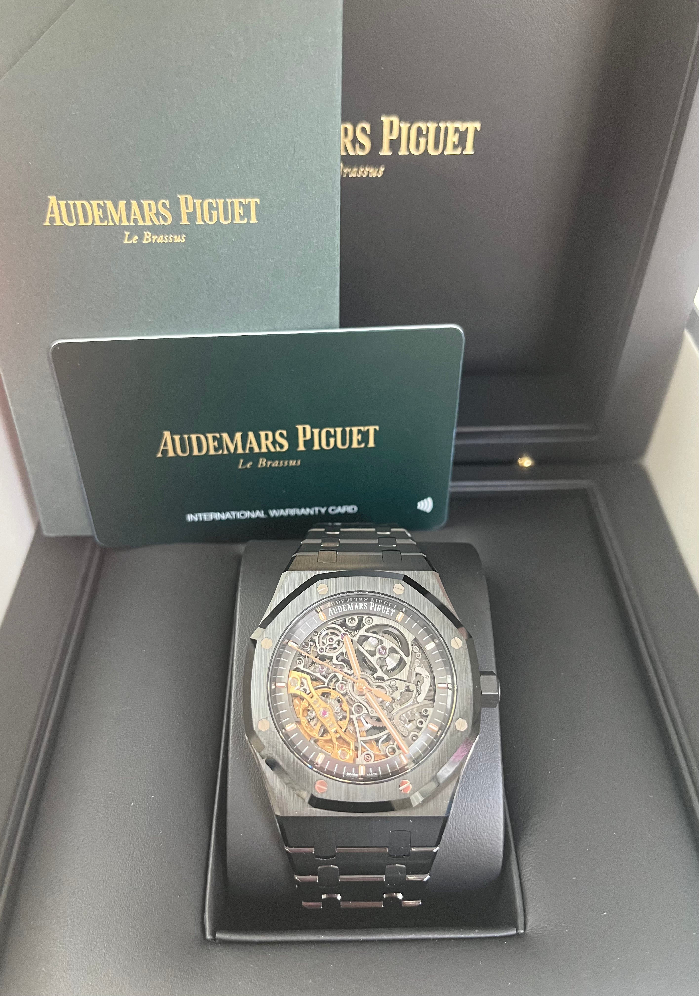 Audemars Piguet Royal Oak 41mm Double Balance Wheel Openworked Watch Ref.15416CE.OO.1225CE.01 - Luxury Skeleton Dial for Men, Premium Stainless Steel & Ceramic - Perfect for Business Meetings, Gala Events & Collector's Showcase