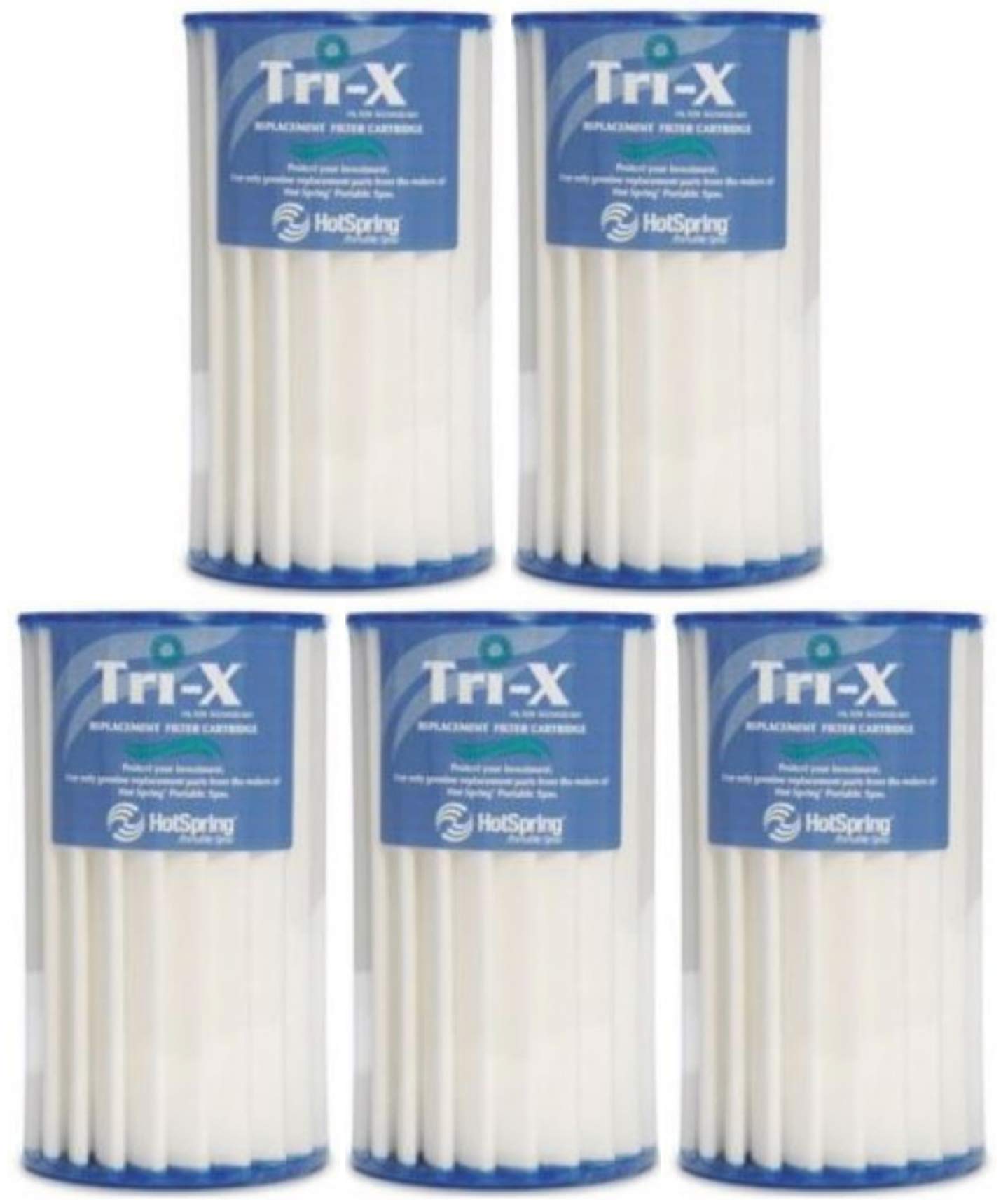 Hot Spring Aria Tri X Replacement Filter Set of 5 (Model 73250) - Compatible with Hot Tub Spa Accessories, Perfect for Water Filtration and Maintenance