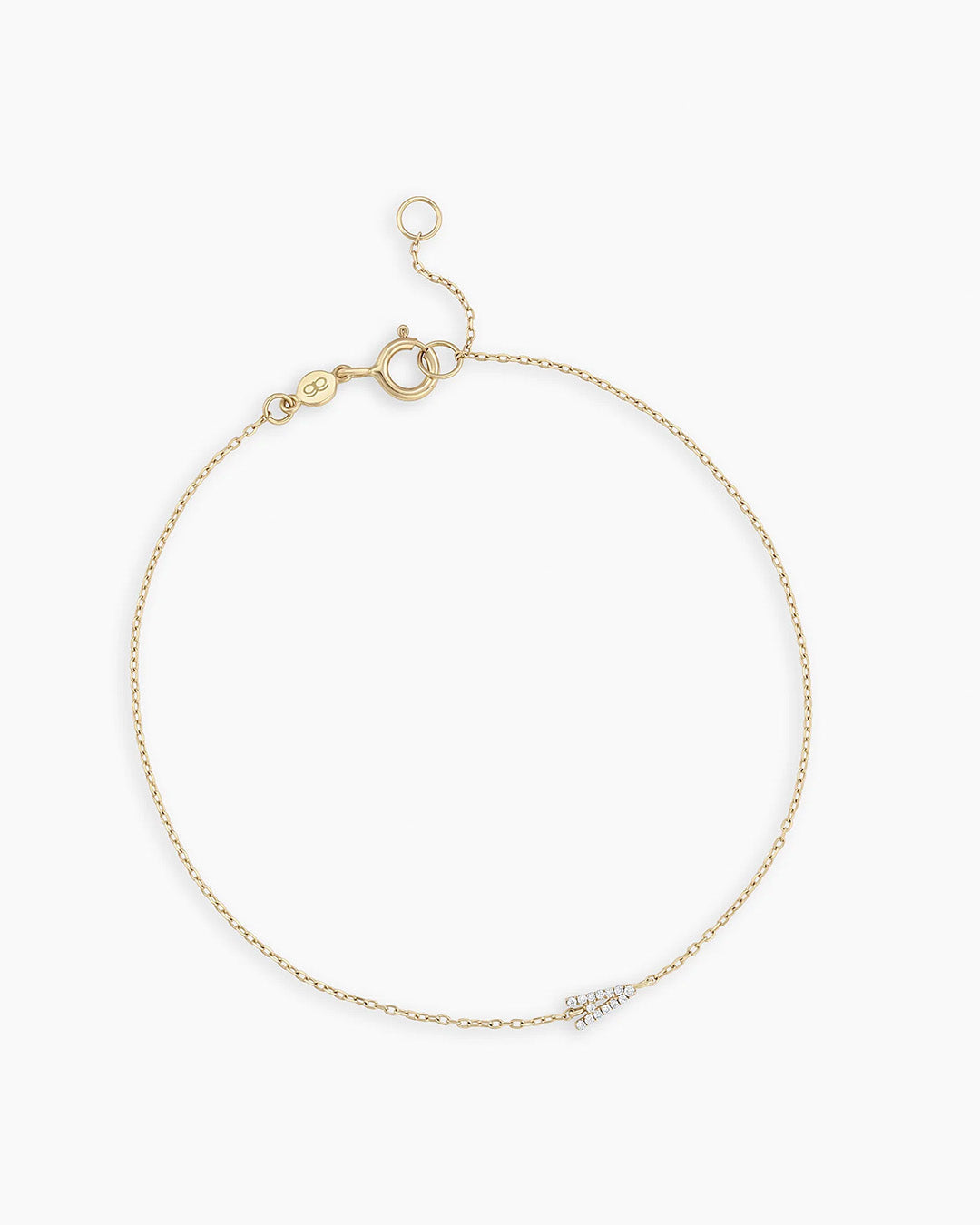 Diamond Pavé Alphabet Bracelet - Personalized Initial Letter Bracelet for Women, Sterling Silver or Gold Plated, Elegant Gift for Birthday, Anniversary, Valentine's Day | Perfect for Everyday Wear & Special Occasions