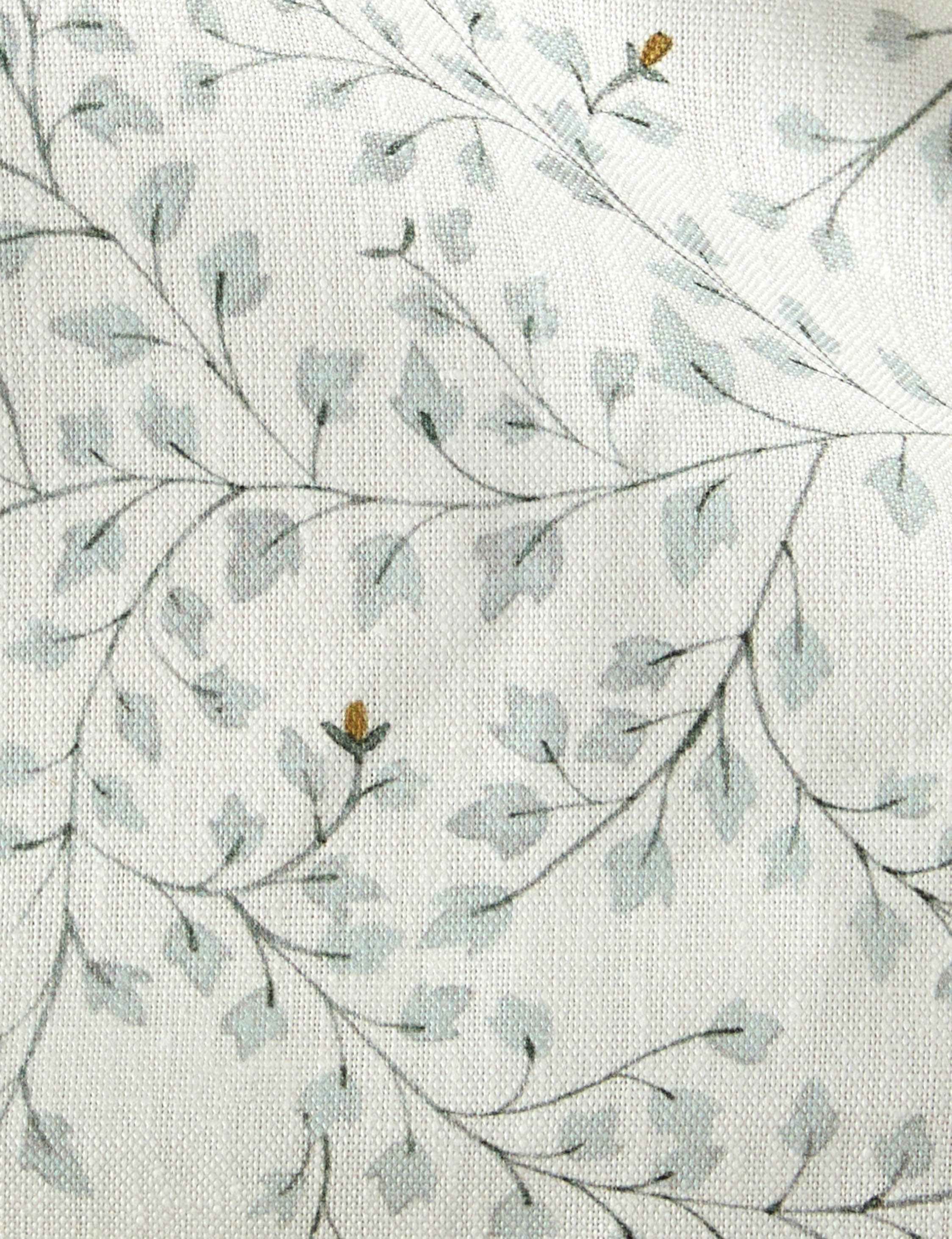 Rylee + Cru Blue Dainty Leaves Linen Fabric Swatch - Perfect for DIY Sewing, Quilting & Home Decor Projects