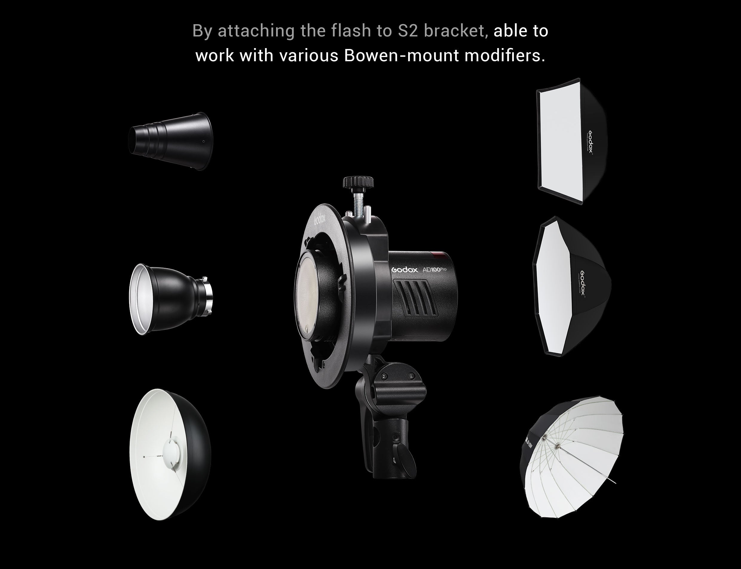 Godox AD100Pro Compact Battery-Powered Flash with 100Ws Output - Perfect for Portrait, Wedding, and Outdoor Photography