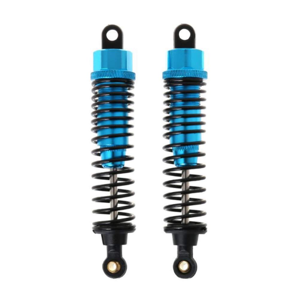 LIZHOUMIL 2Pcs Metal RC Shock Absorbers for 1/10 Scale RC Cars, Trucks & Crawlers - Heavy Duty Dampers Compatible with 94166 & 107 Models (Dark Blue) - Perfect for Off-Road Bashing, Rock Crawling & RC Vehicle Upgrades