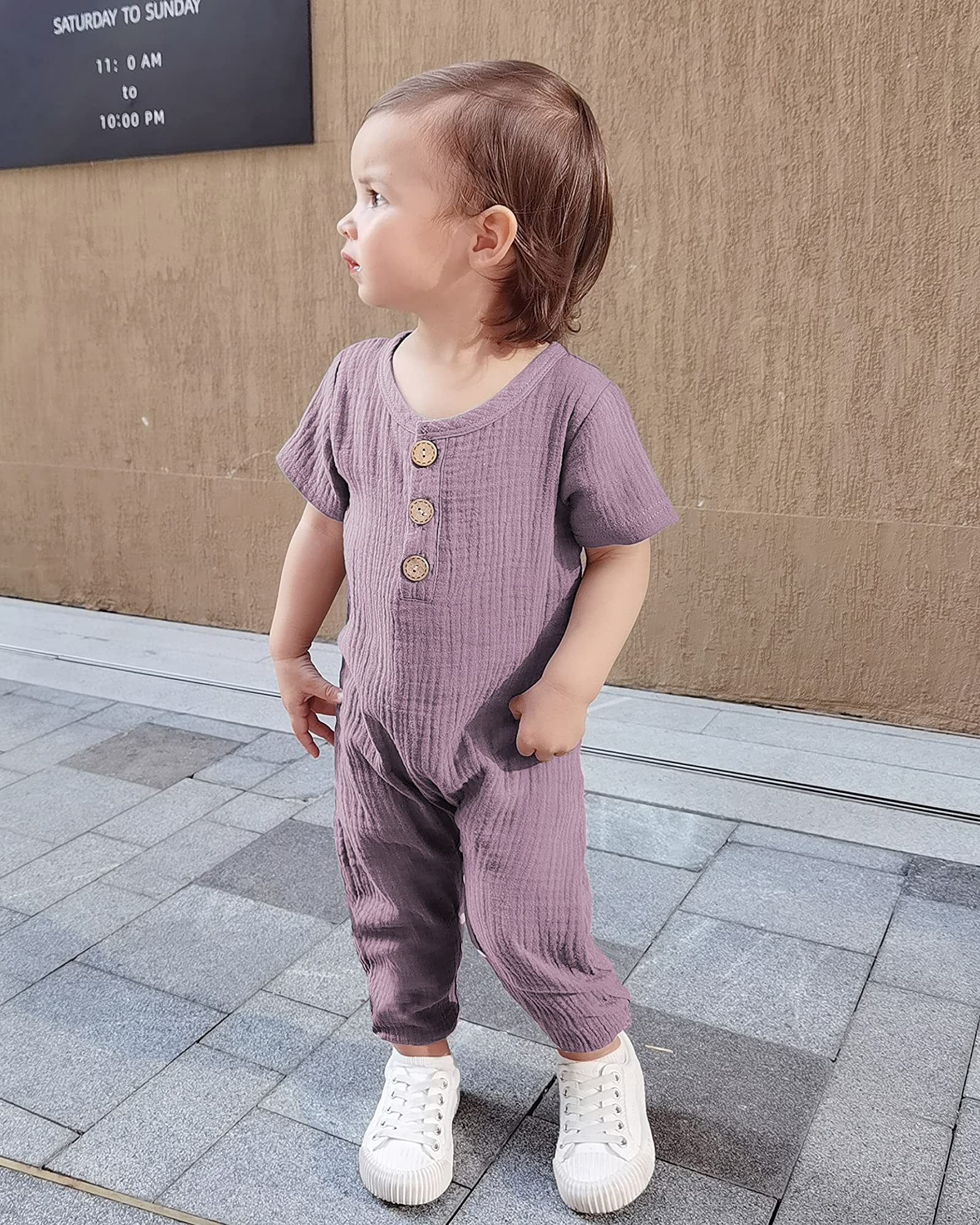 Adorable Newborn Baby Girl Summer Outfits - Soft Short Sleeve Romper Jumpsuit & Bodysuit Set | Perfect for Photoshoots, Playdates & Warm Weather Comfort