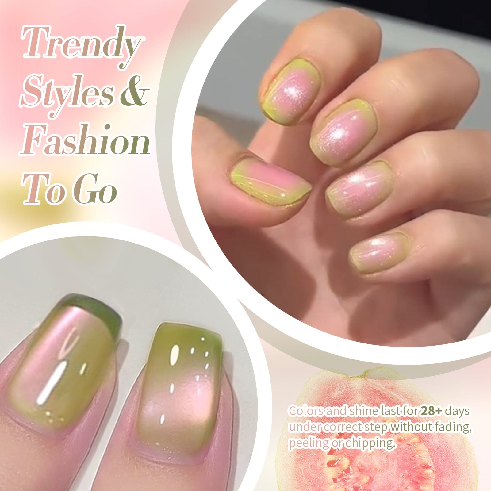 MY278 Green Cat Magnetic Gel Polish - 15ml Guava Color for Nail Art | Perfect for Salon & Home Manicures