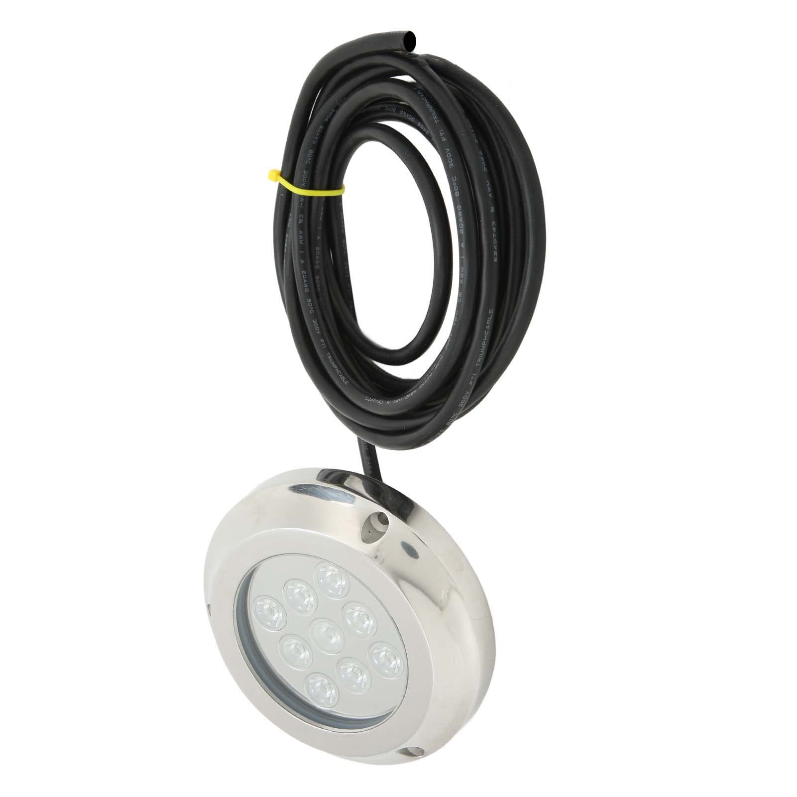 12V/24V Yacht Underwater Light - IP68 Waterproof Marine LED Pool Light with Tempered Glass for Boats, Swimming Pools & Docks (Blue) - Perfect for Nighttime Navigation, Underwater Illumination & Decorative Lighting