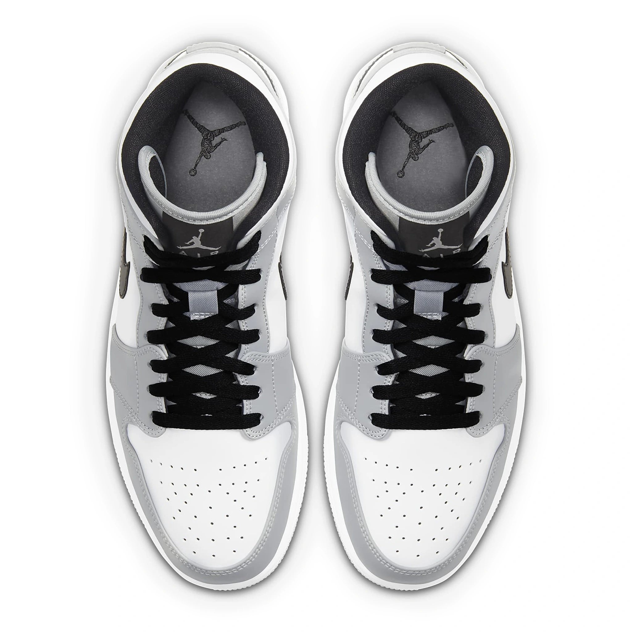 Air Jordan 1 Mid Light Smoke Grey - Men's Basketball Shoes for Casual Wear & Street Style | Perfect for Sneakerheads & Everyday Fashion