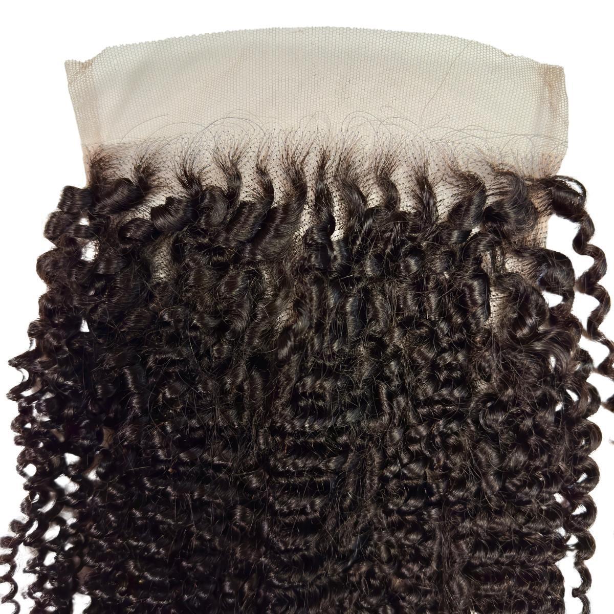 6x6 HD Lace Jerry Curl Human Hair Closure - Natural Black Body Wave Hairpiece for Women | Perfect for Protective Styles, Weaves & Everyday Wear