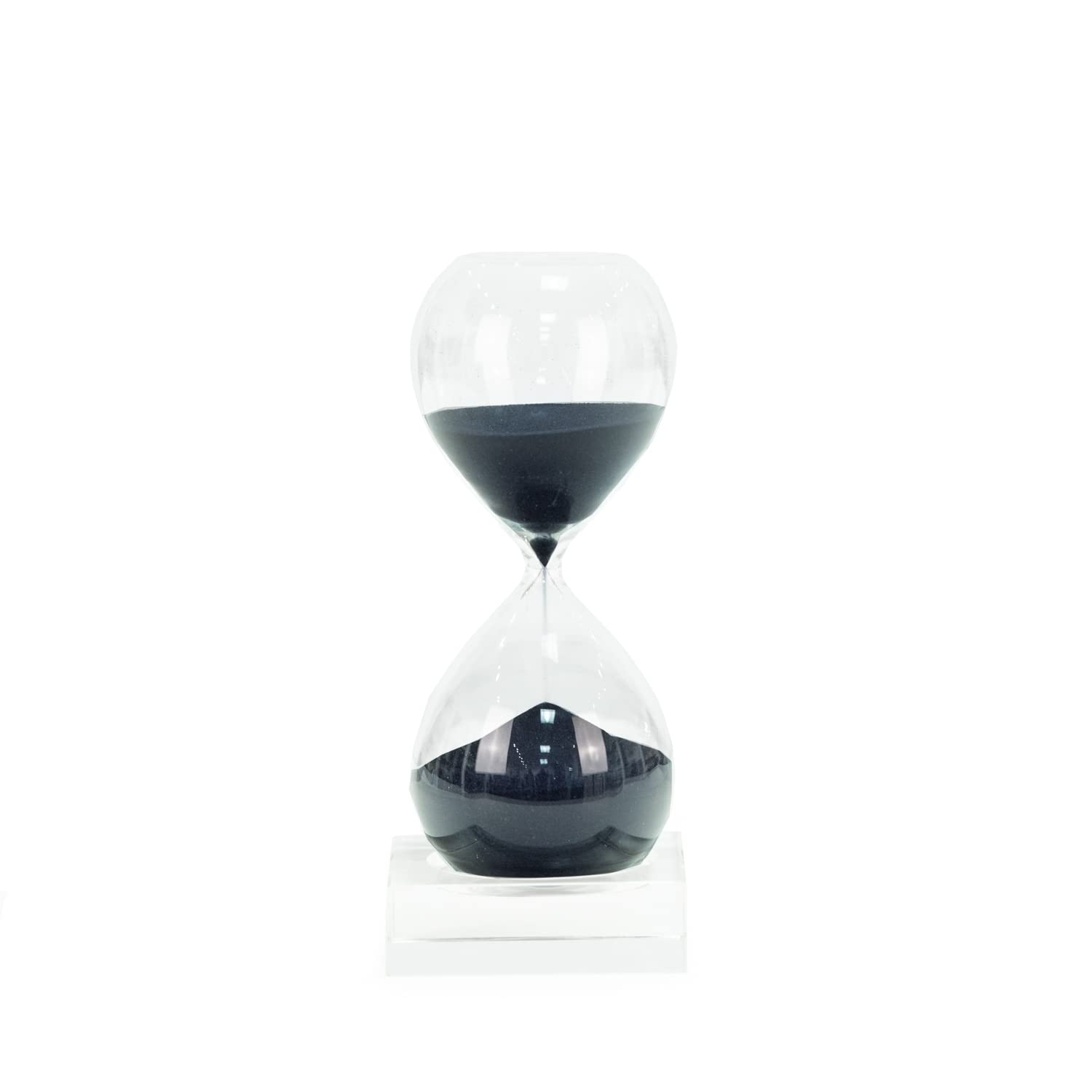 Bey-Berk 30 Minute Navy Sand Timer with Crystal Base - Perfect for Board Games, Kitchen Cooking, Classroom Activities & Office Productivity