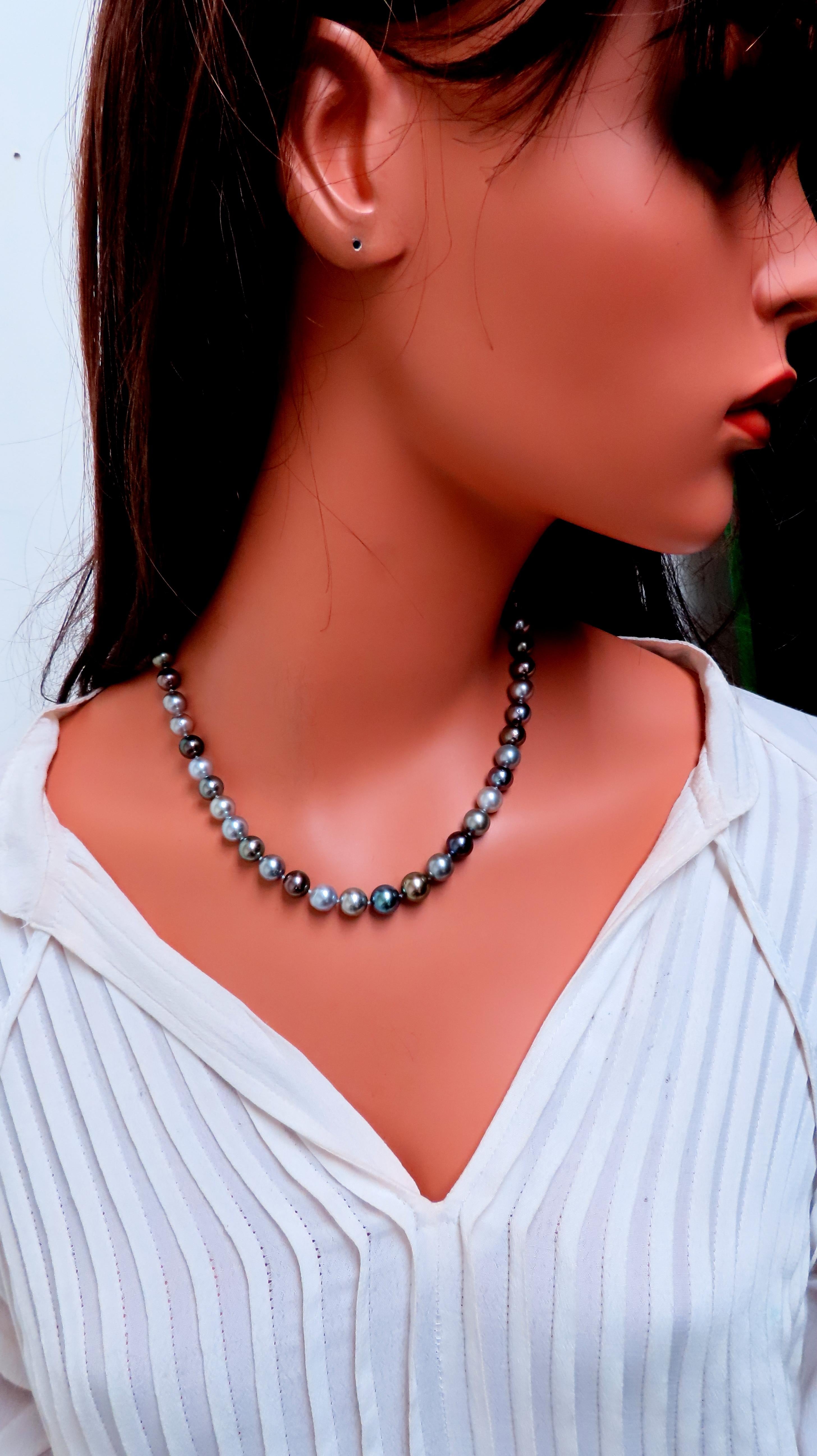 GIA Certified Natural Tahitian Saltwater Pearl Necklace - Pinctada Margaritifera, Untreated & High Quality | Perfect for Weddings, Anniversaries & Special Occasions