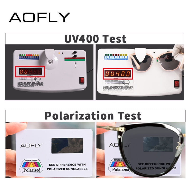 Aofly Women's Polarized Cat Eye Sunglasses with Alloy Frame - UV Protection, Fashionable & Lightweight for Driving, Beach & Outdoor Activities
