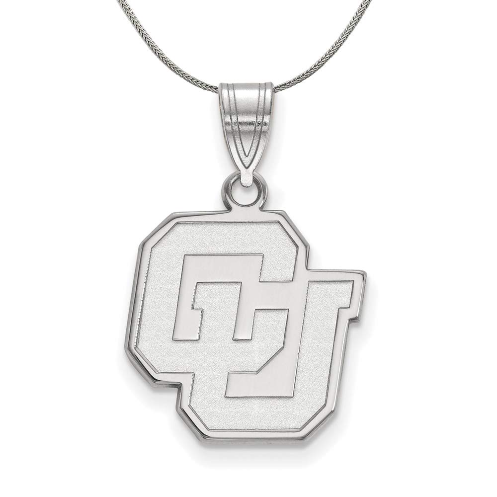 Black Bow Sterling Silver University of Colorado Medium Pendant Necklace - Perfect for Graduation Gifts & Alumni Pride