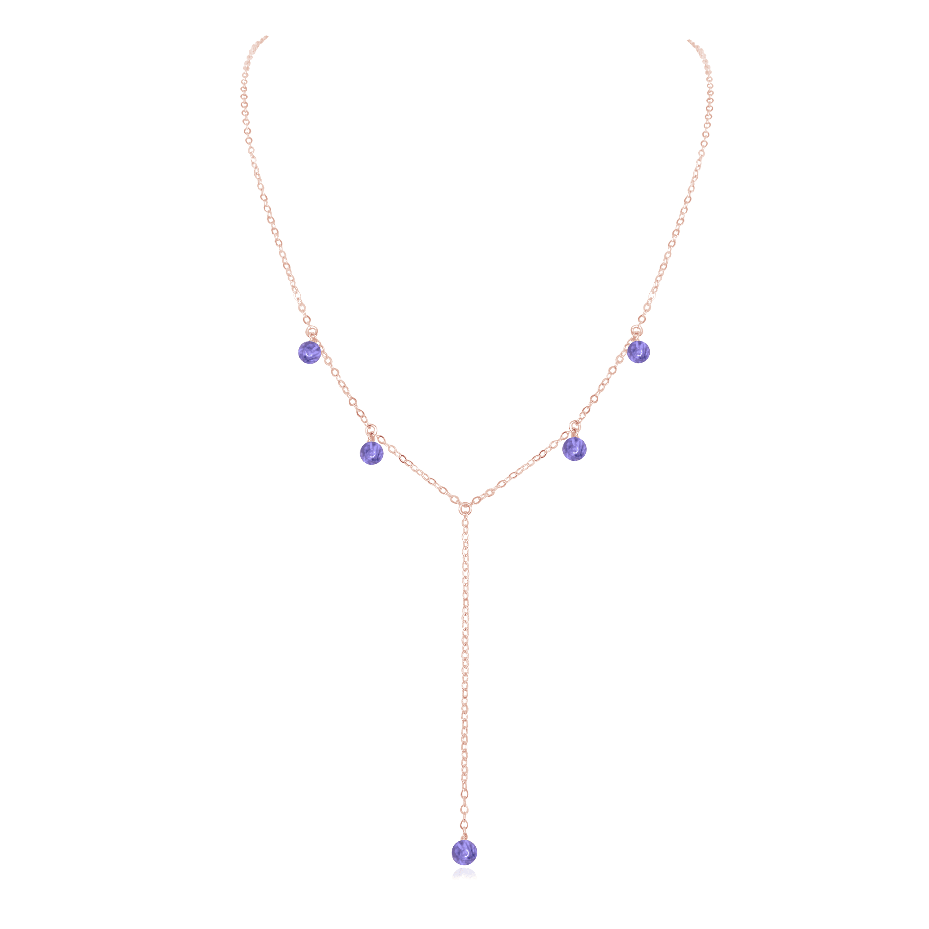 Exquisite Tanzanite Boho Lariat Necklace for Women - Handmade Bohemian Jewelry for Casual & Formal Occasions