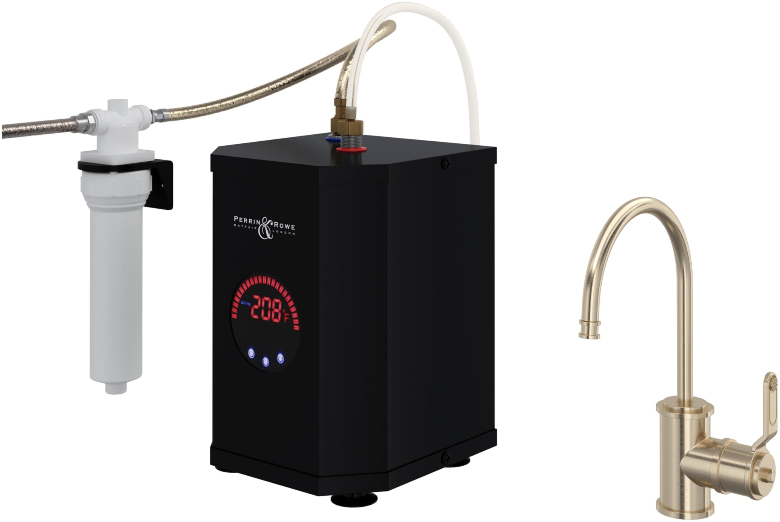 Premium Armstrong Hot Water & Kitchen Filter Faucet Kit in Satin Nickel - High-Quality Drinking Water Filtration System for Clean, Safe Water in Homes & Restaurants