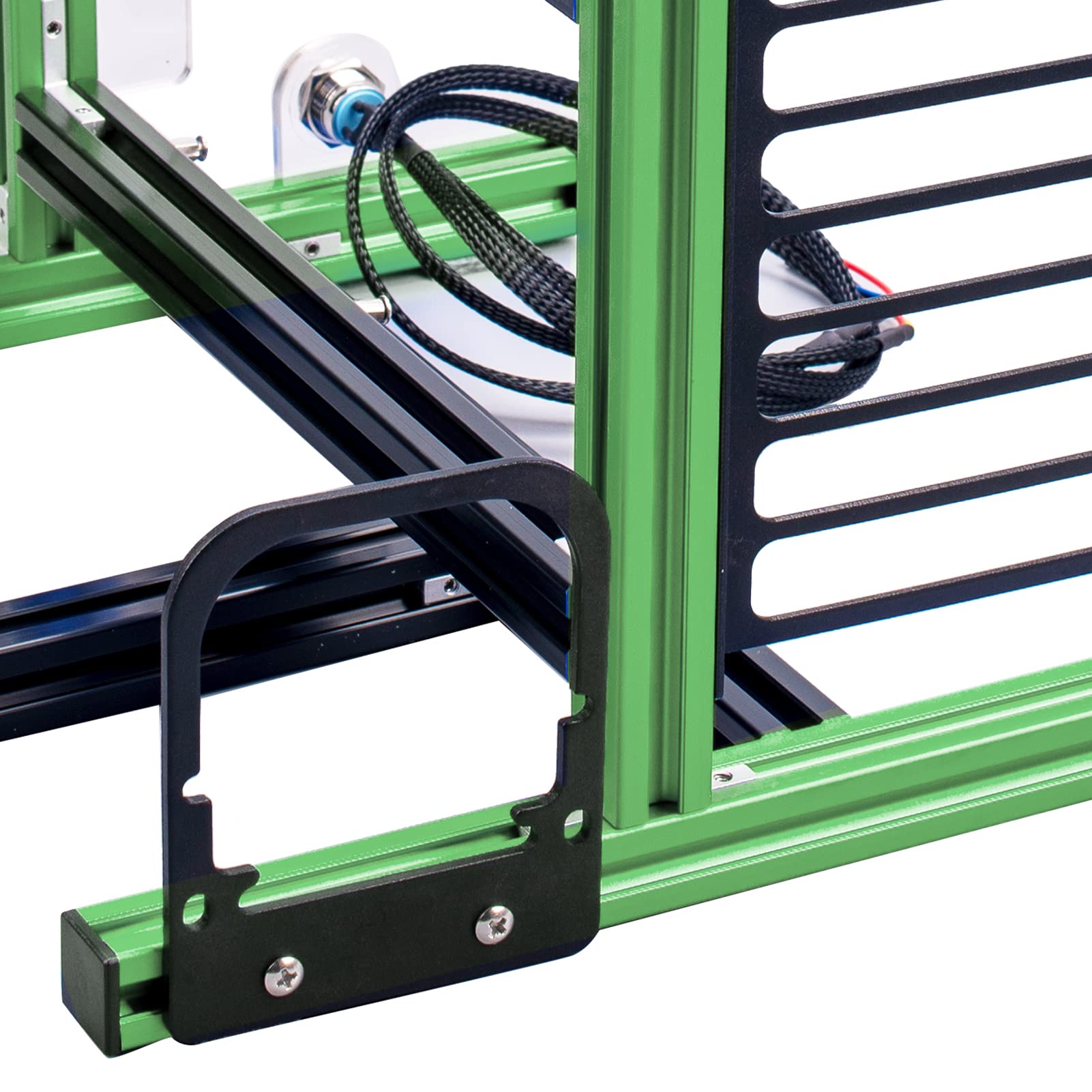 **Dpofirs ATX Computer Open Air Case Bracket - Mini ITX, Micro ATX, ATX PC Aluminum Test Bench, Vertical Overclocking Open Frame, Full Naked Heat Dissipation (Green & Black) - Ideal for PC Builders, Gamers, and Overclocking Enthusiasts**
