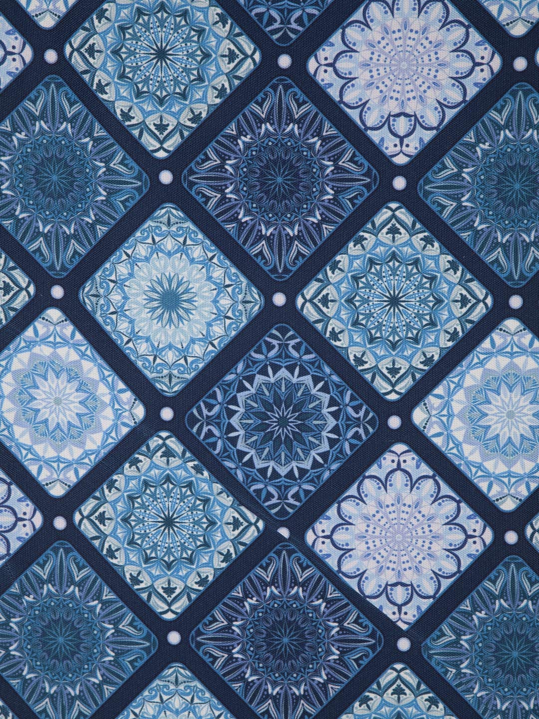 ALINA DECOR Poly Cotton Anokhi Pattern HD Printed Washable Table Runner - 13x58 Inch Blue Dining Table Runner for 4-6 Seater Tables | Perfect for Formal Dinners, Holiday Decor & Home Styling