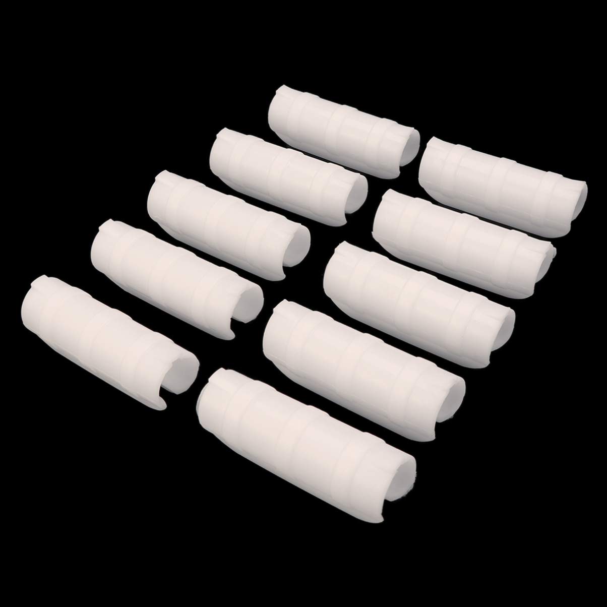 Hemoton 10-Pack ABS Greenhouse Row Cover Clips - Heavy Duty Plastic Clamps for 31-33mm Pipes (White) | Perfect for Securing Greenhouse Film, Plant Protection & Garden Bed Covers