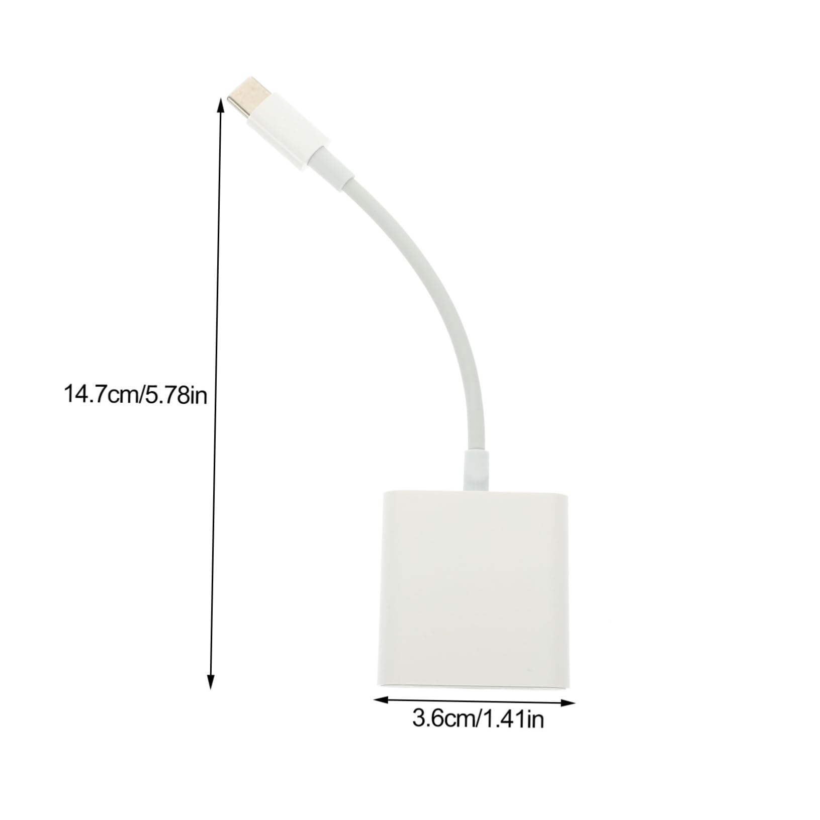 2-in-1 Portable USB Card Reader - ABS Memory Card Adapter for Camera, Phone & Computer - White Compact Storage Solution for SD/TF Cards - Perfect for Travel, Photography & Data Transfer