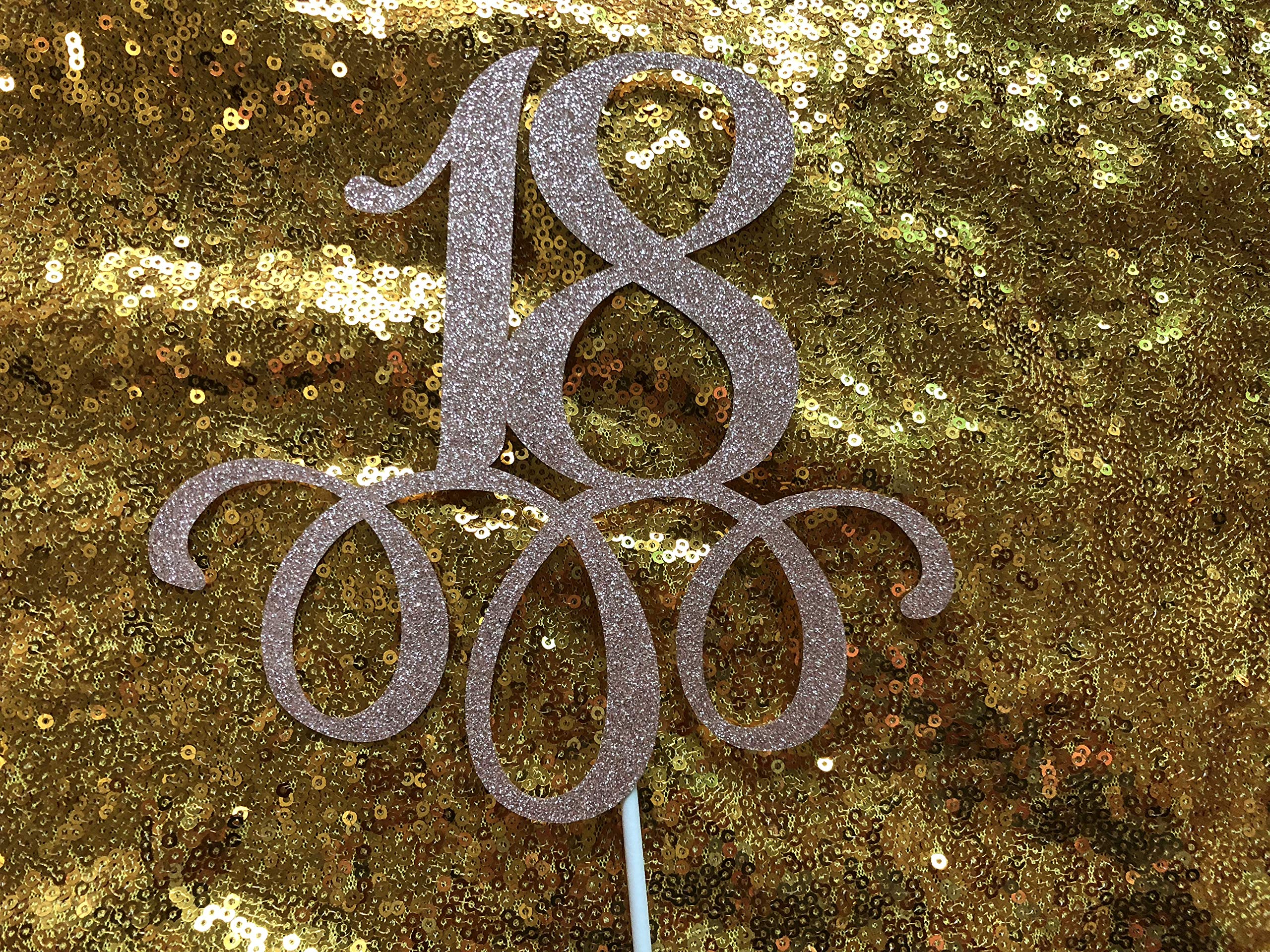 18th Birthday Cake Topper - Rose Gold '18' Cake Decor for Girls & Boys | Perfect for 18th Birthday Party, Sweet 16 Celebration & Milestone Cakes