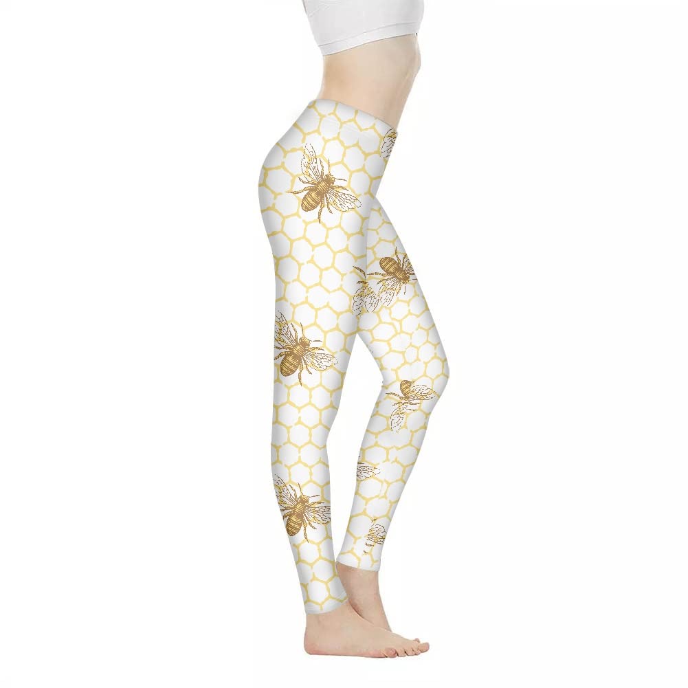 POLERO Women's High Waist Fish Scale Print Yoga Pants - Tummy Control Workout Leggings with Mermaid Design, Stretchy & Comfortable for Gym, Running, Dance or Casual Wear