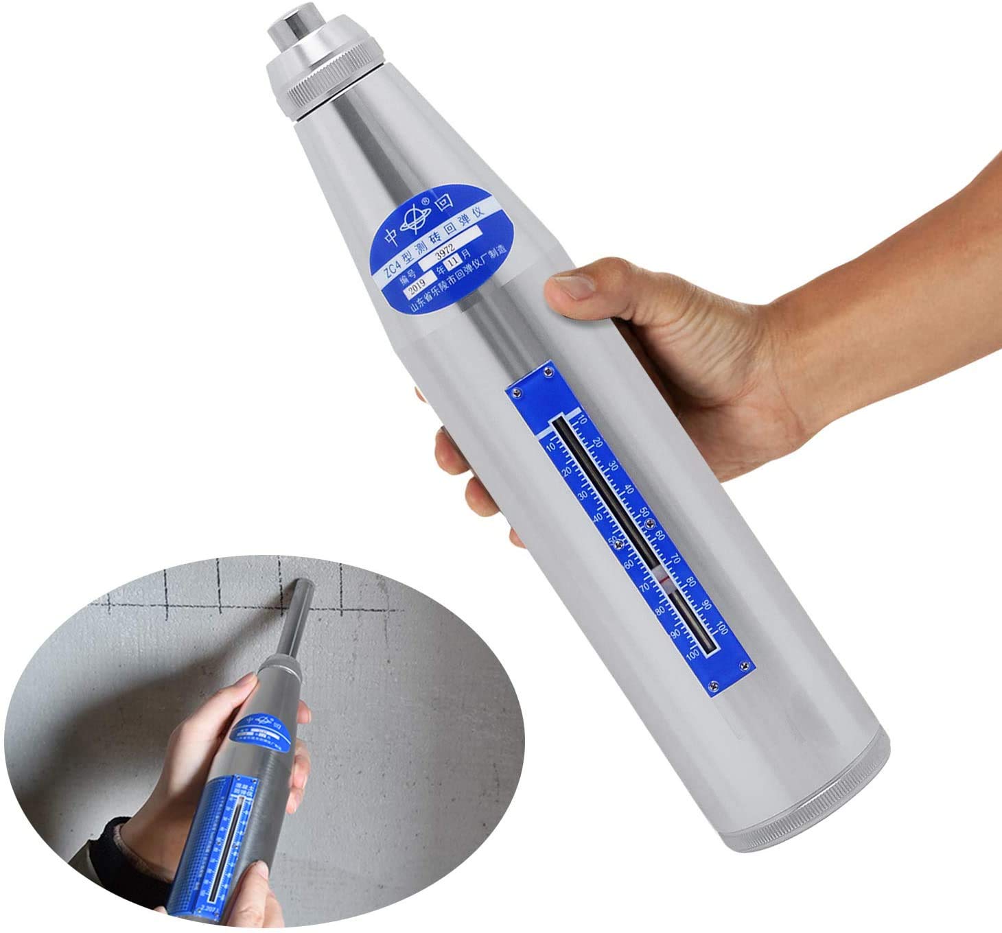CGOLDENWALL ZC4 Side Brick Rebound Hammer Tester - Professional Concrete Strength Testing Tool for Construction & Engineering Projects - Perfect for Quality Control in Building Inspection and Material Analysis
